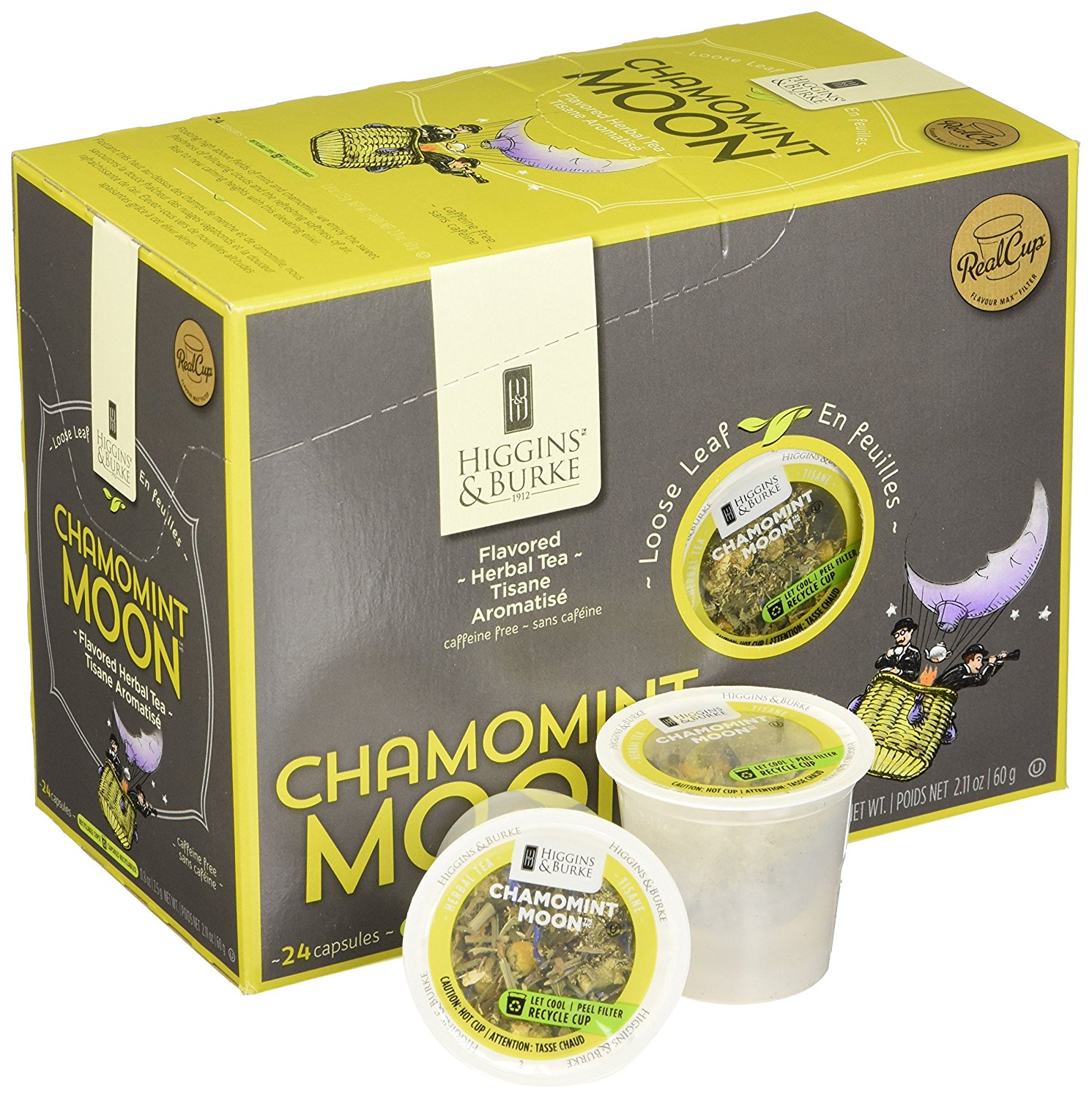 Amazon.com : Higgins & Burke Loose Leaf Tea, Chamomint Moon, 24 ...