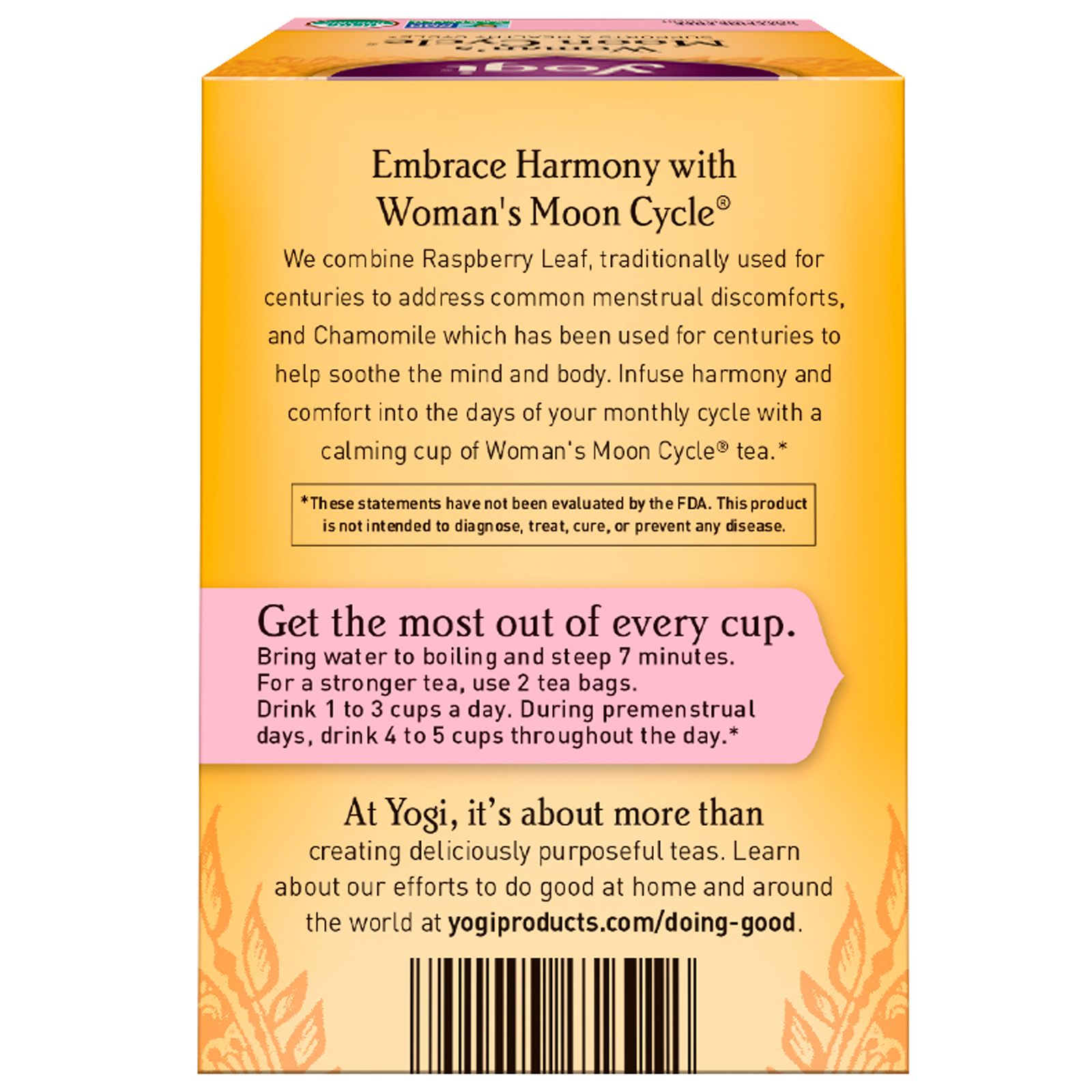Yogi Tea, Woman's Moon Cycle, Caffeine Free, 16 Tea Bags, 1.12 oz ...