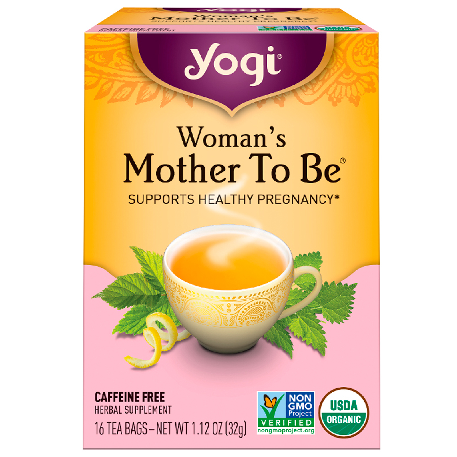 Yogi Tea, Woman's Mother To Be, Caffeine Free, 16 Tea Bags, 1.12 oz ...