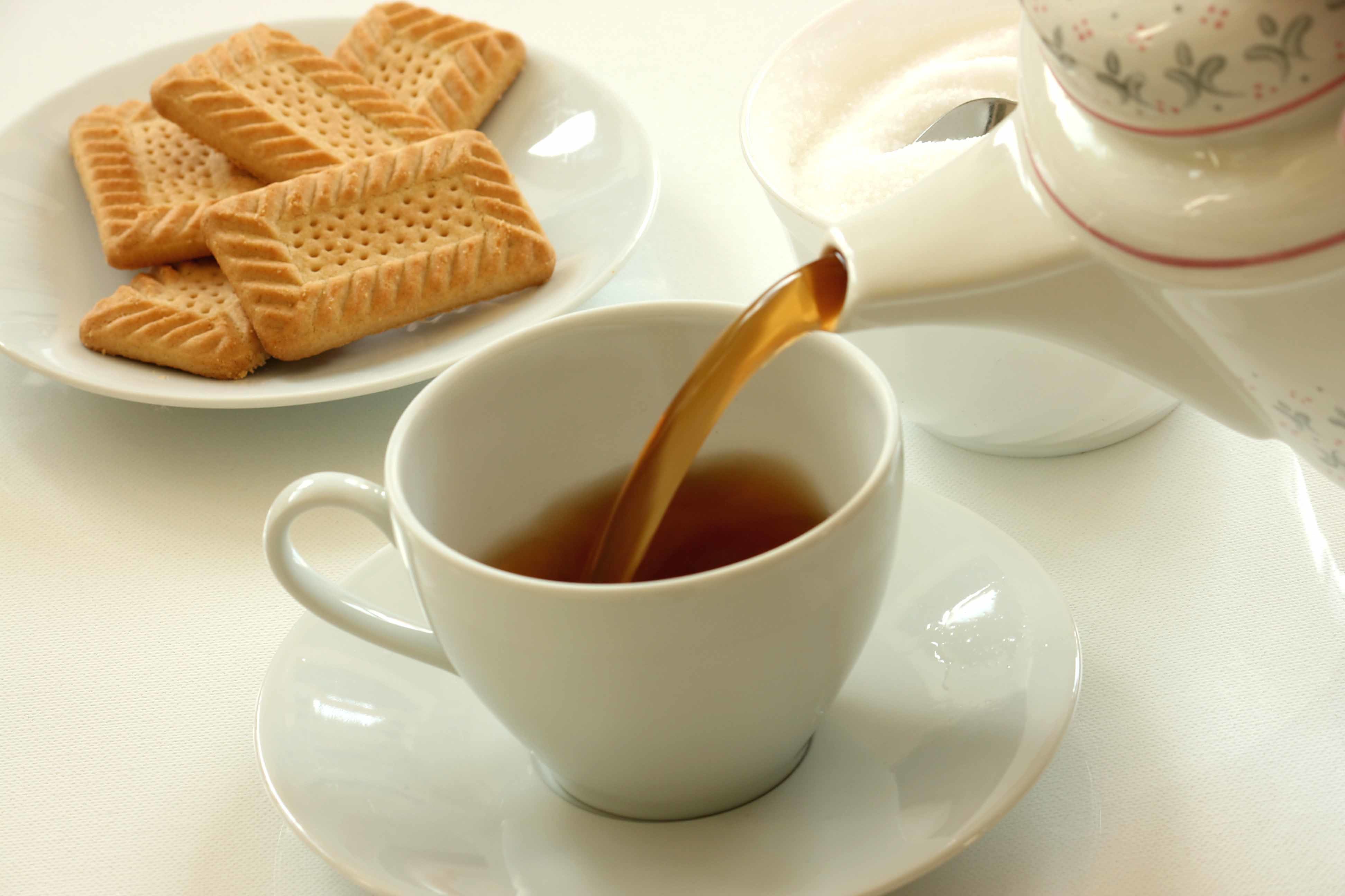 Tea and biscuits photo