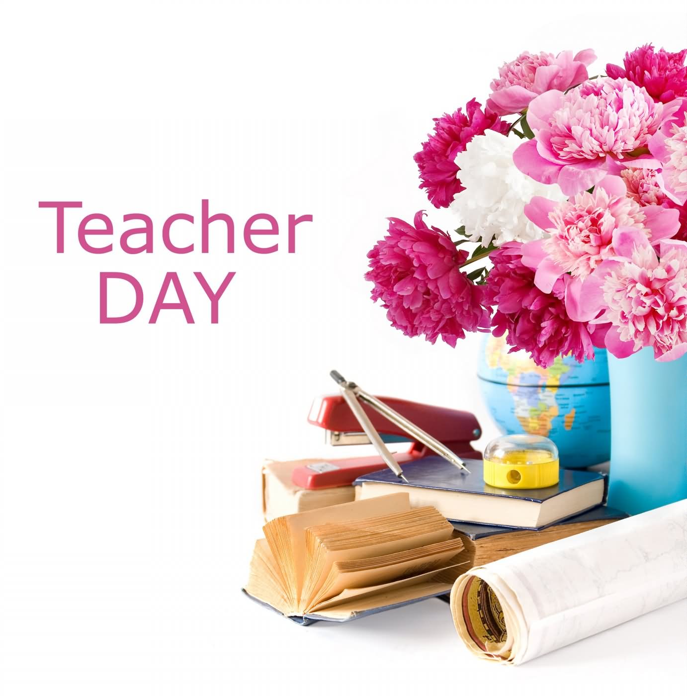 Teachers Day Wishes With Flowers
