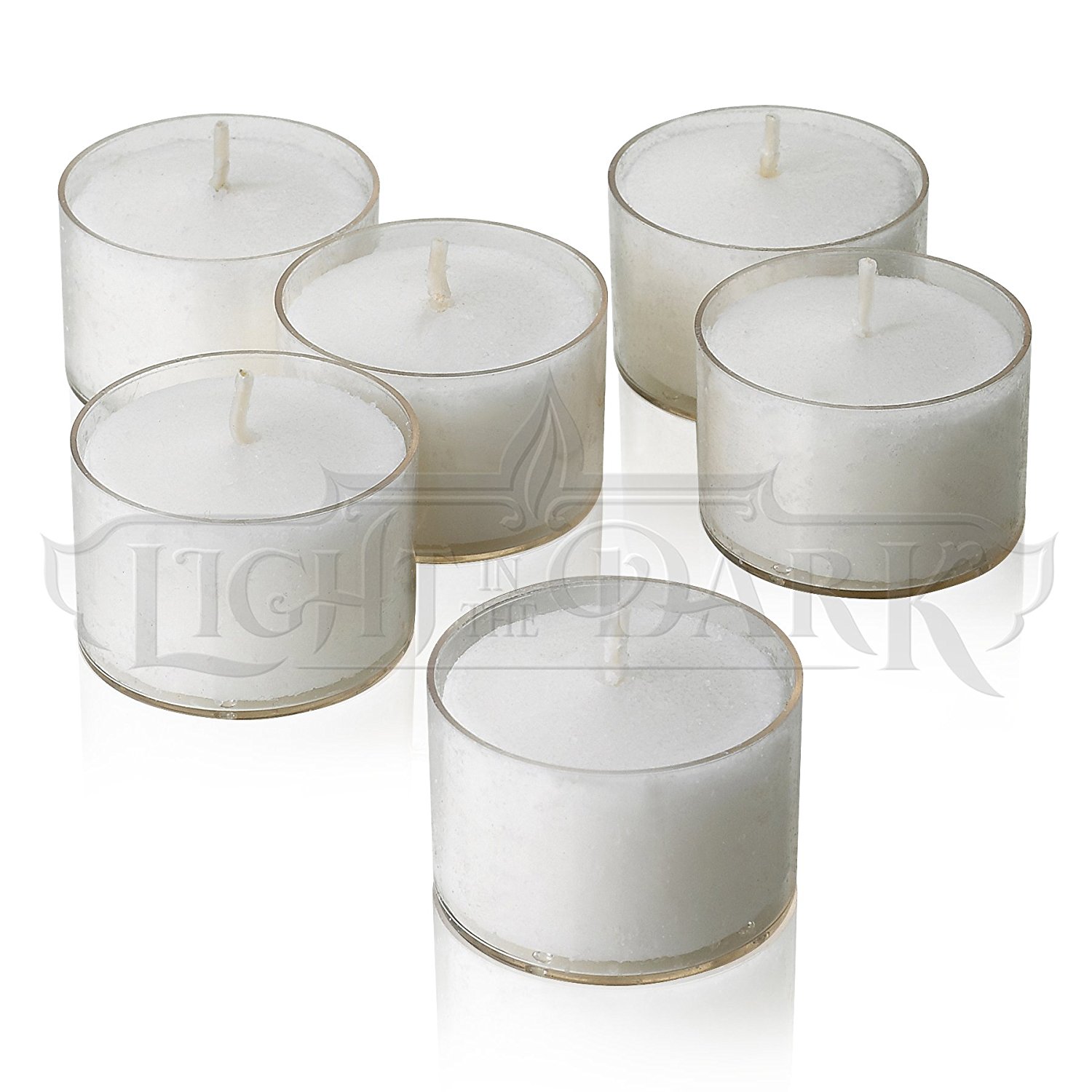 Amazon.com: White Tealight Candles with Clear Cup - Set of 36 ...