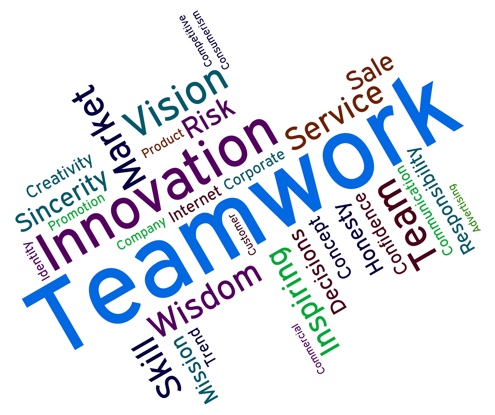 free-photo-teamwork-word-represents-wordcloud-unity-and-together