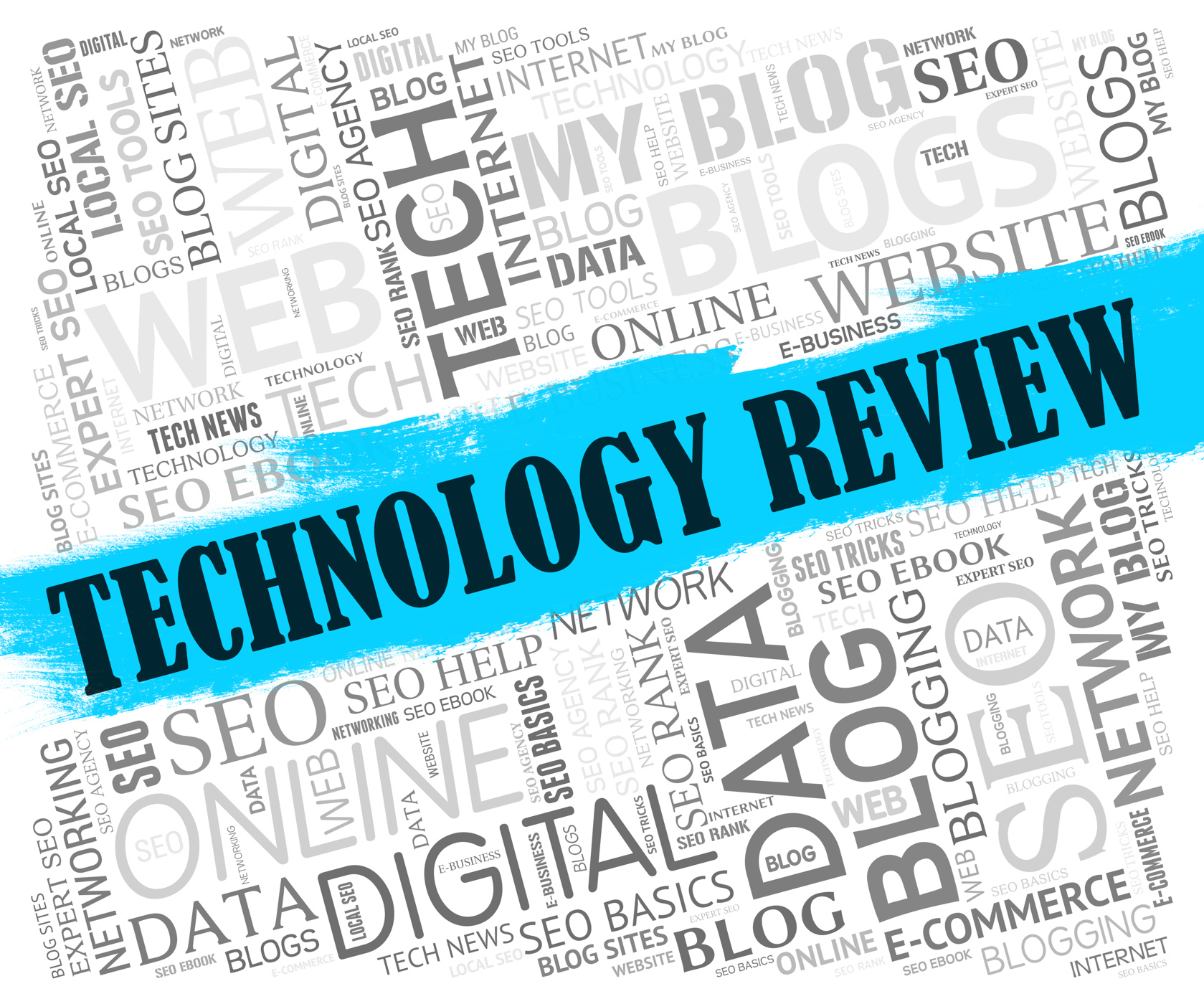 Technology review shows assessment evaluate and assess photo