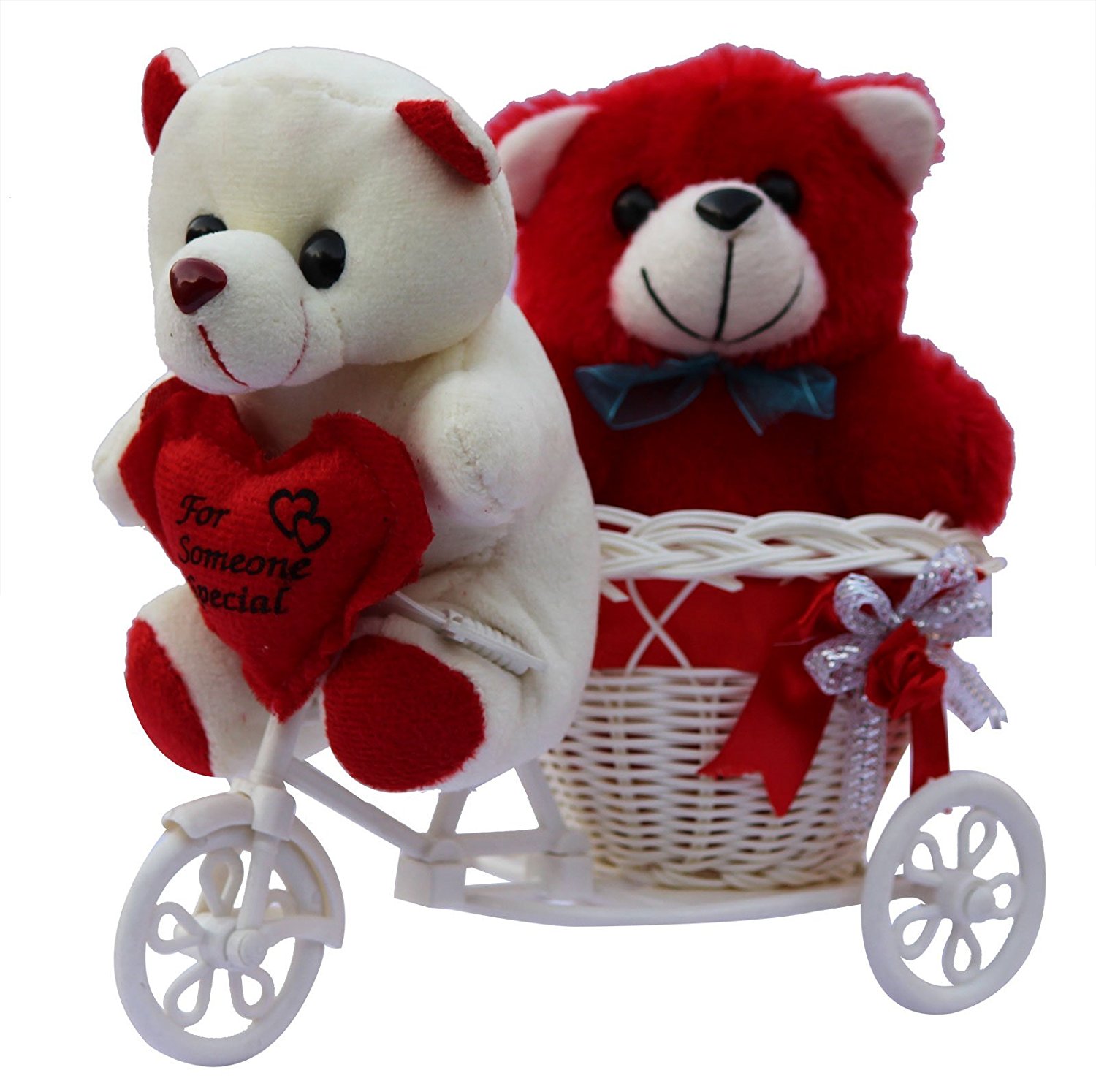 Buy Anishoptm Two Cute Teddy With A Tricycle Gift Set. Online at Low ...