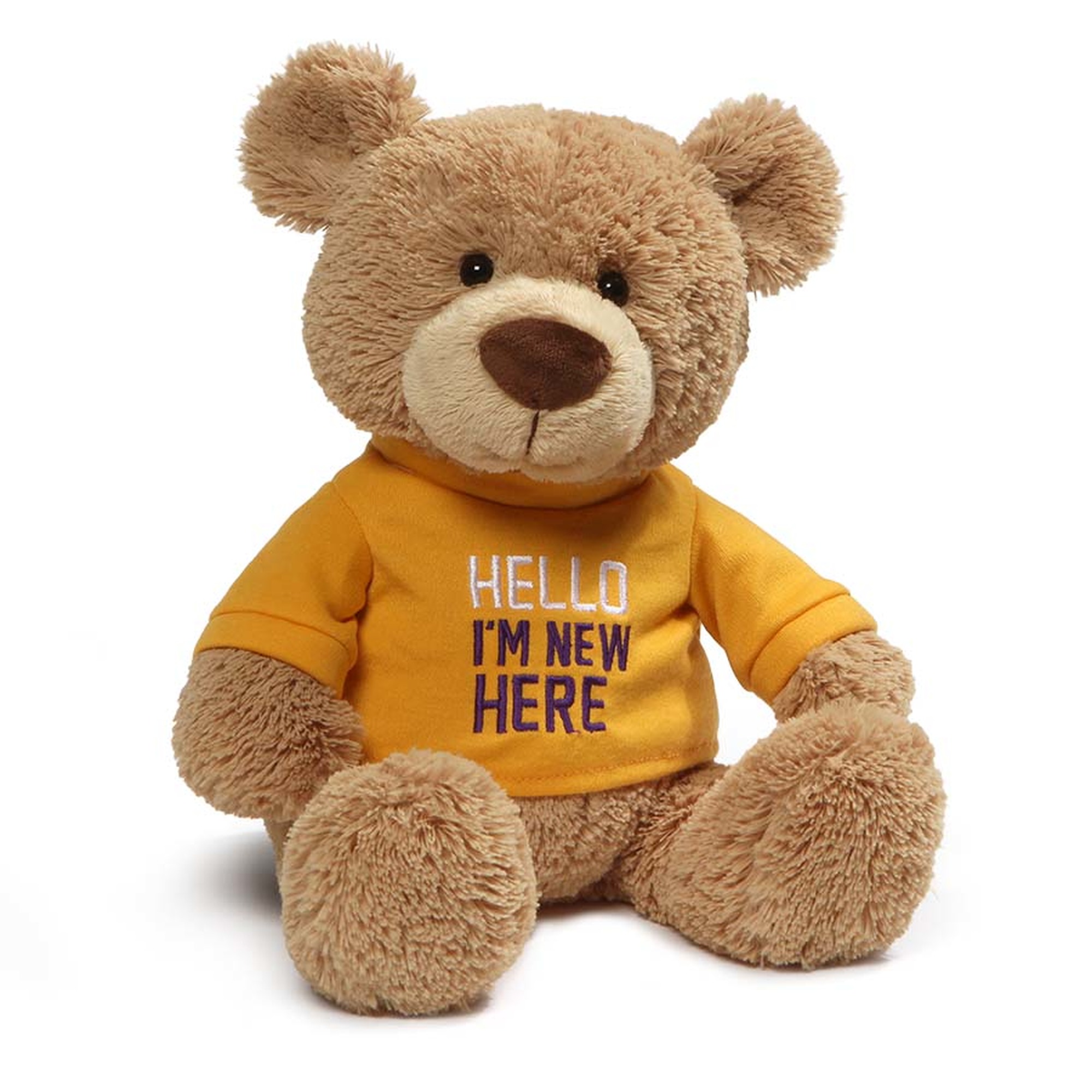 Gund Hello I'm New Here Teddy Bear 12 Inches Yellow - Natures ...