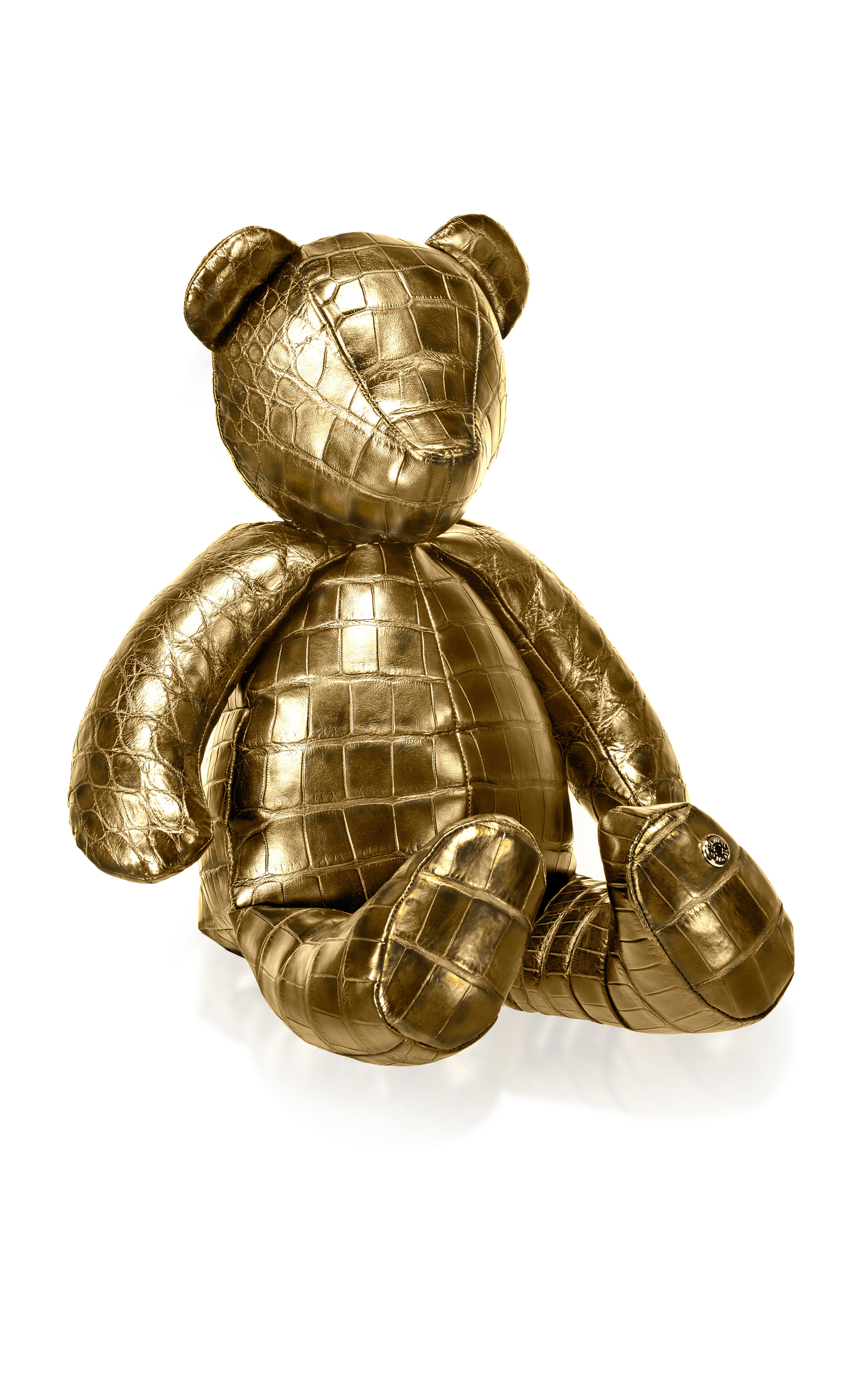 24K Gold Crocodile Teddy Bear by Stalvey | Moda Operandi