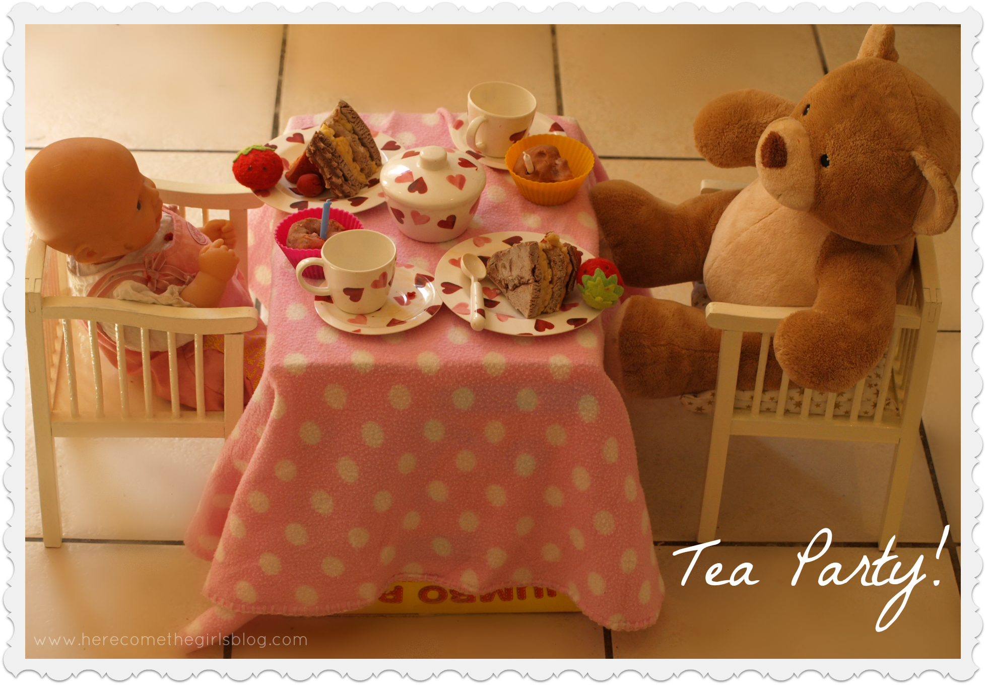 Teddy bear tea party - Here Come the Girls