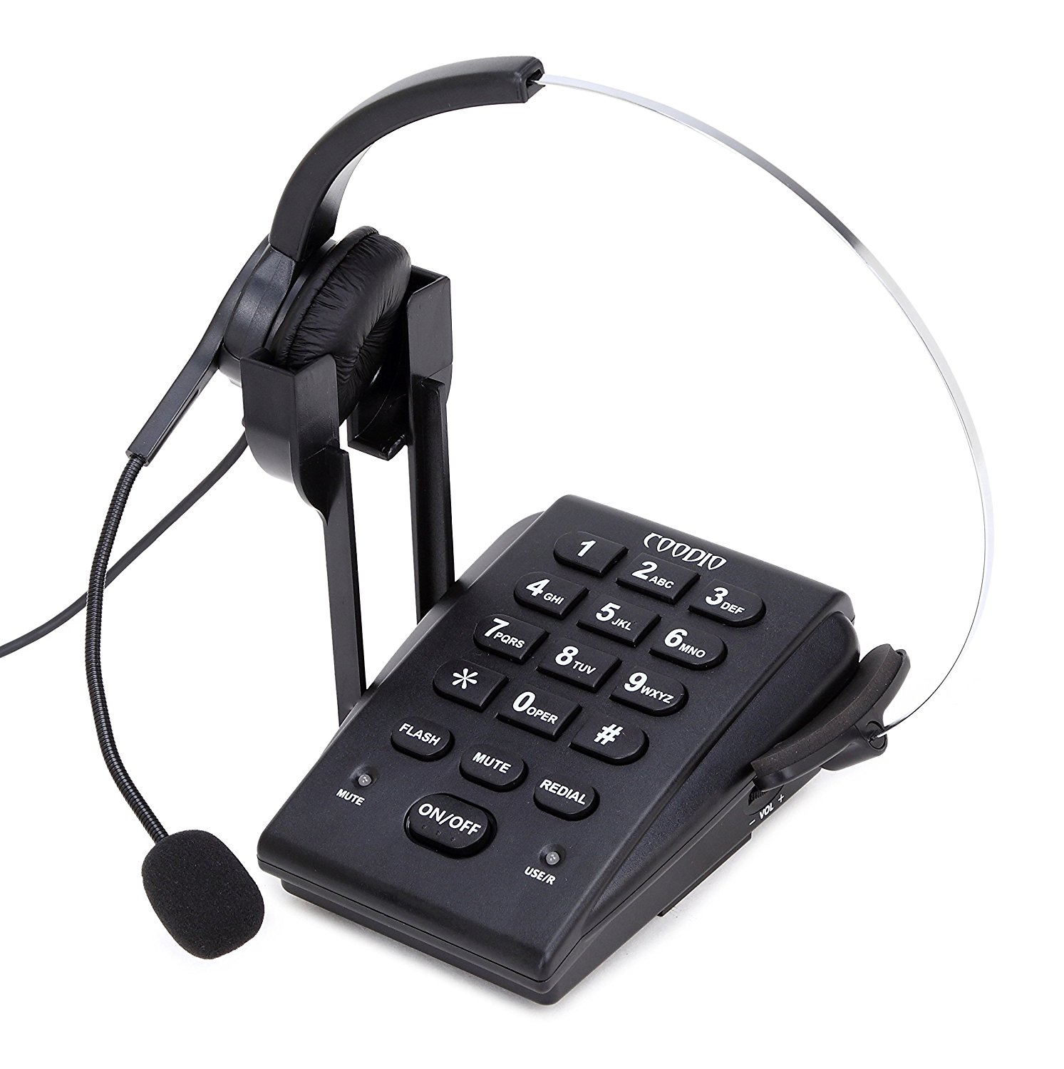 Amazon.com : Dialpad with Headset, Coodio Corded Phone [Call Center ...