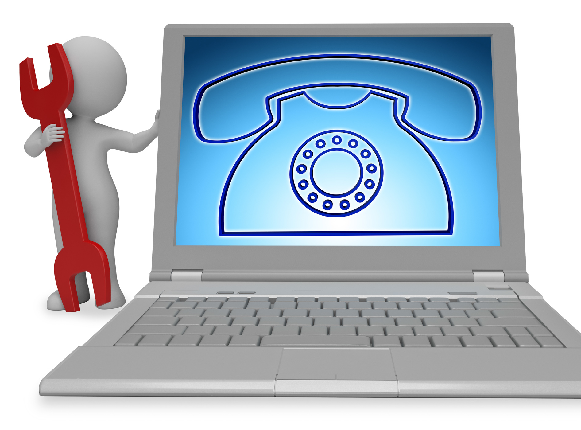 Telephone Call Indicates Answers Discussion 3d Rendering, Help, Support, Solution, Question, HQ Photo