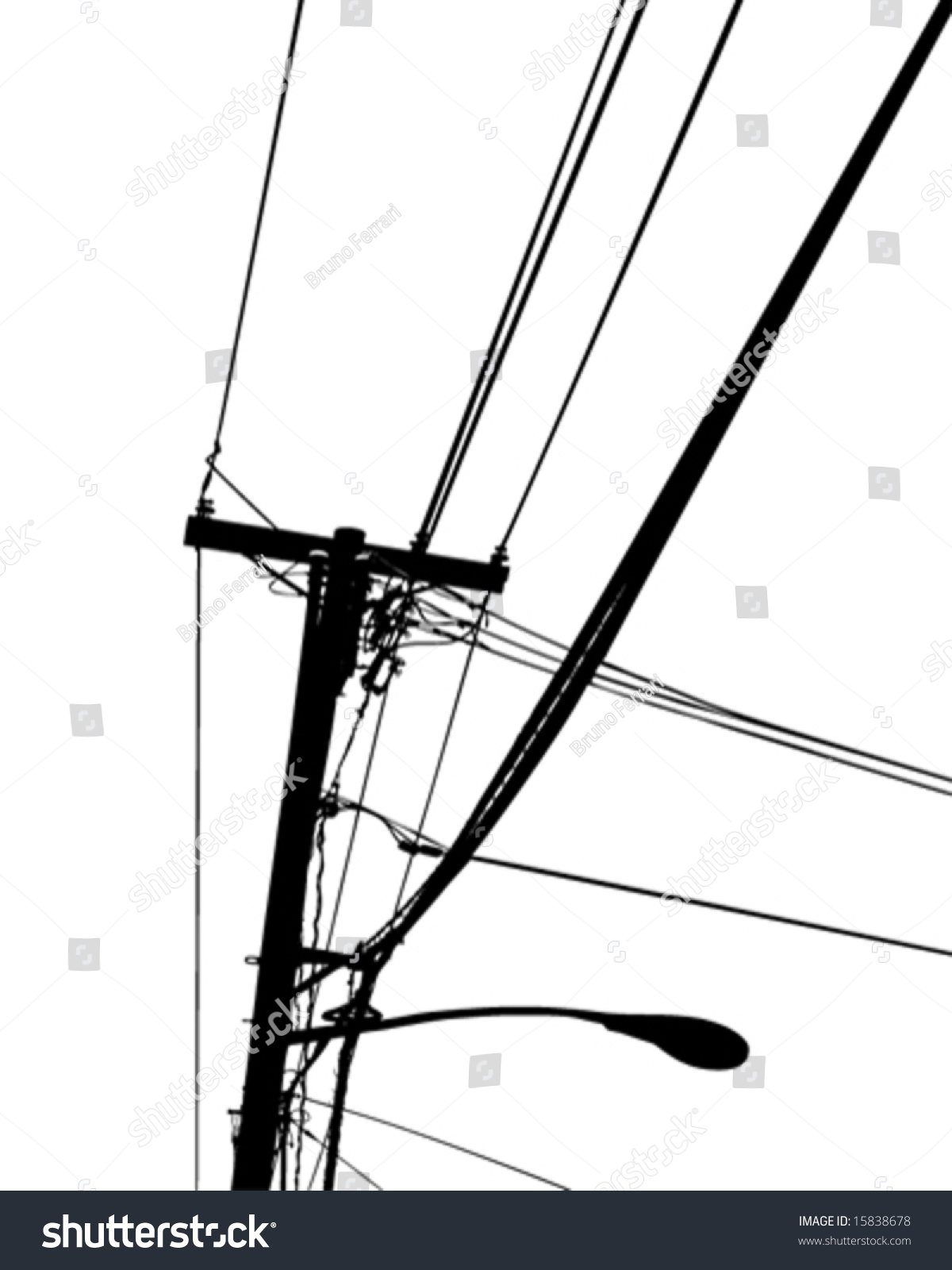 Pole Electric Telephone Wires Vector Art Stock Photo (Photo, Vector ...