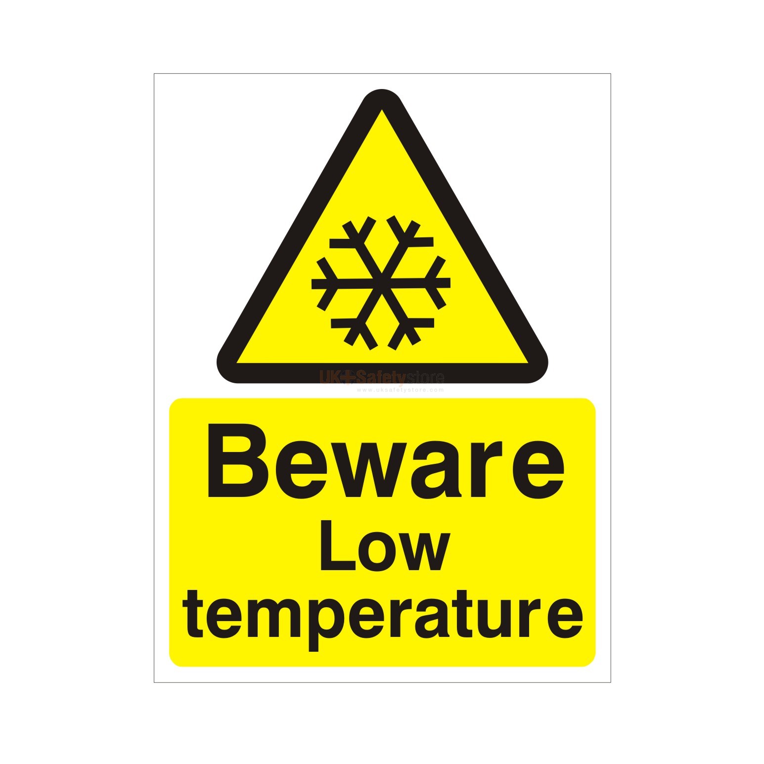 Beware Low Temperature Sign - Safety Signs | UK Safety Store