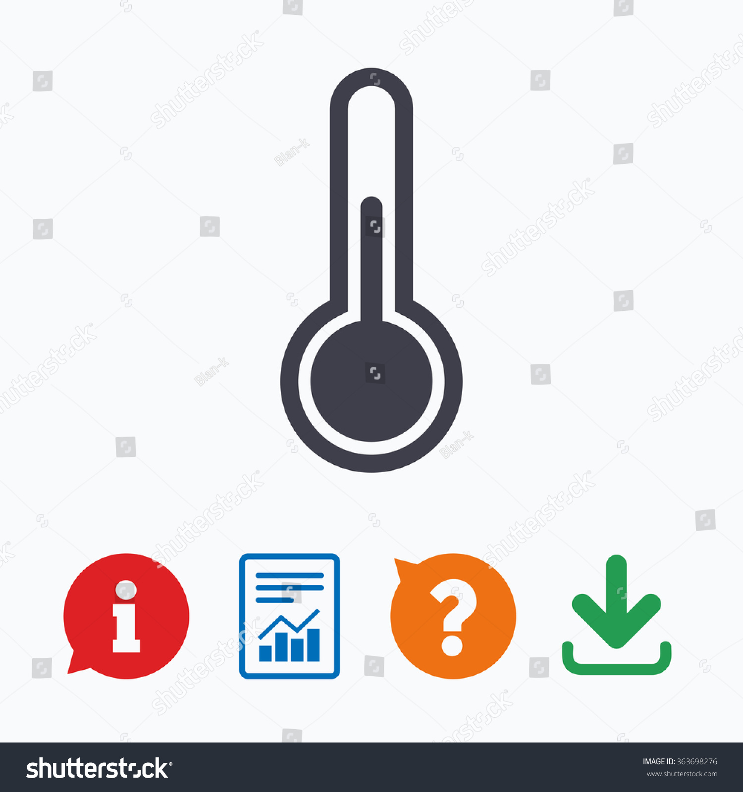 Thermometer Sign Icon Temperature Symbol Information Stock ...