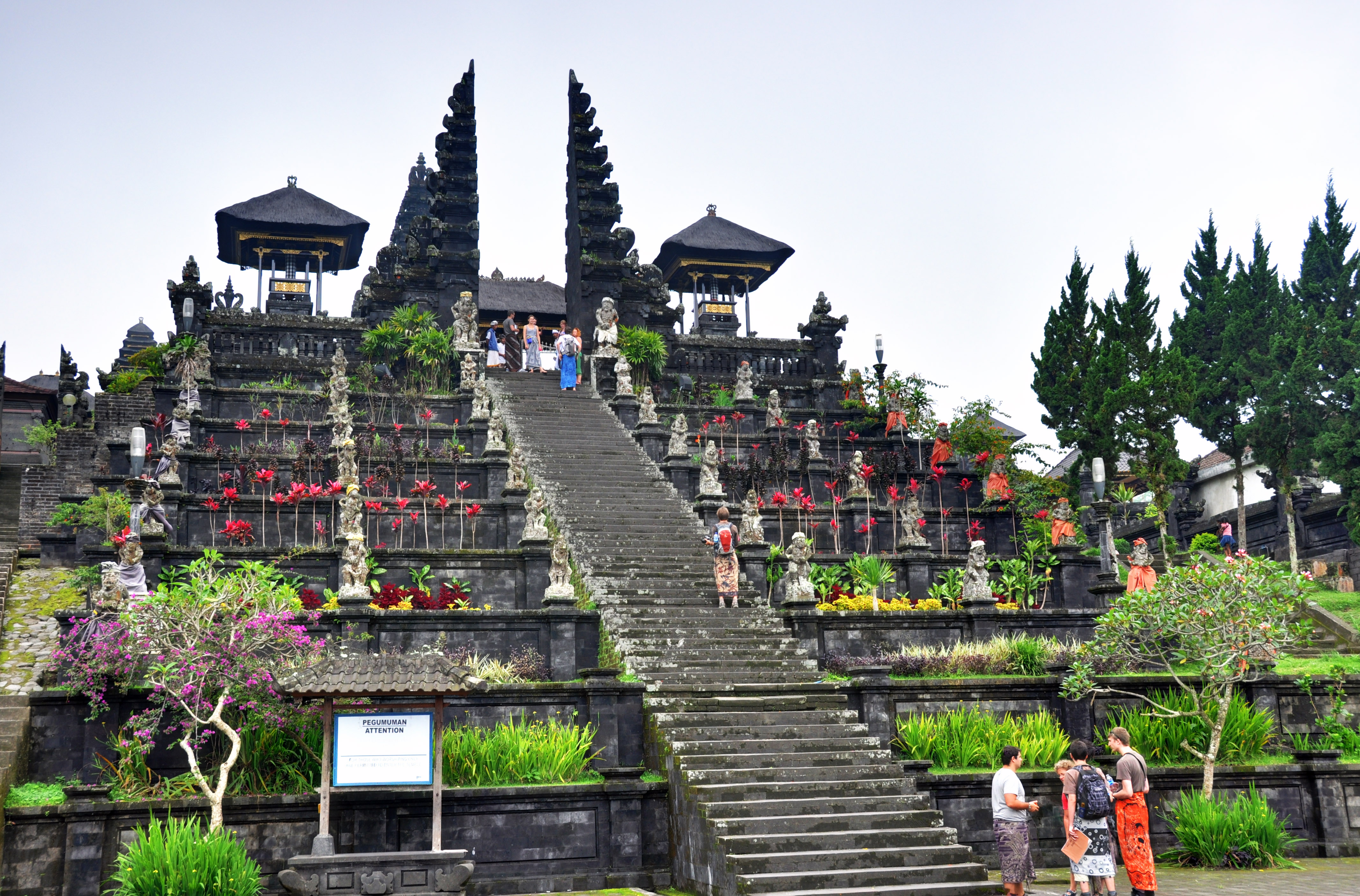 File:A view of entrance stairs to Pura Besakih Hindu Temple Bali ...
