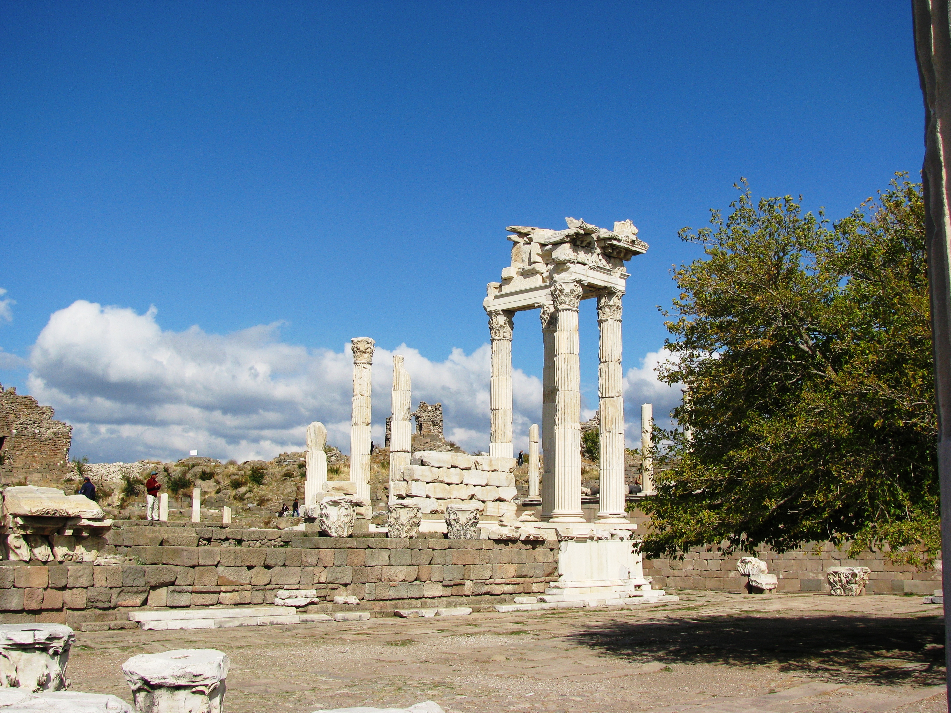 Temple of trajan in pergamon turkey photo