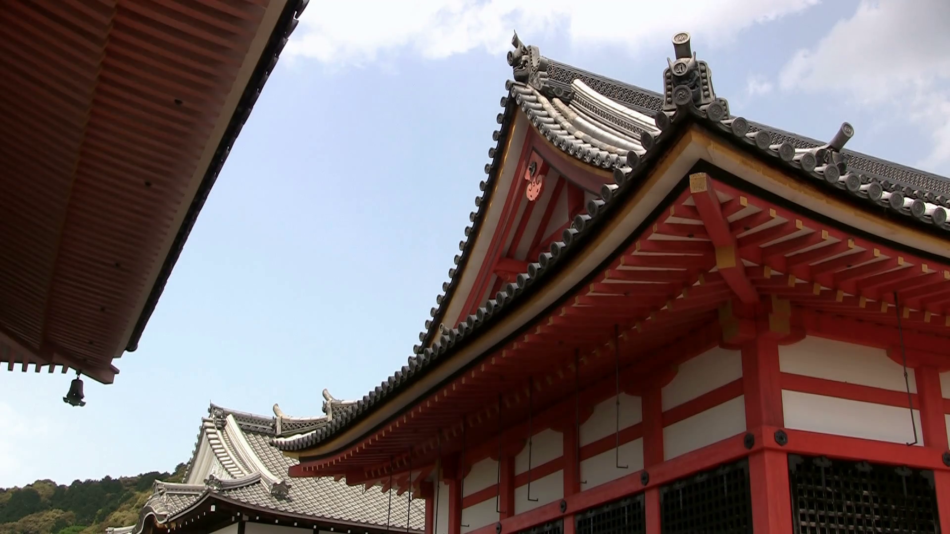 Buddhist Kiyomizu-dera temple roof detail in Kyoto, Japan, a UNESCO ...