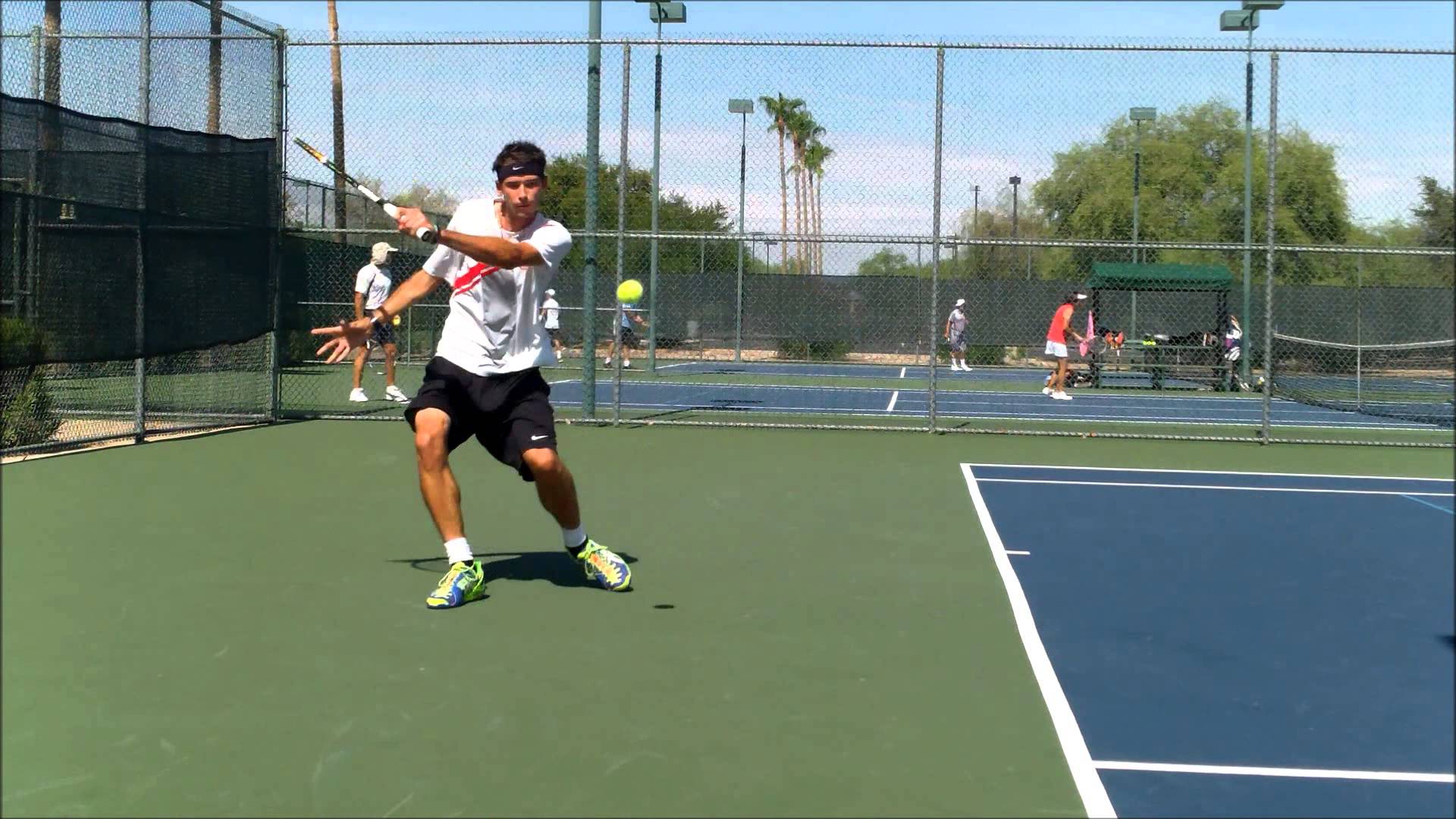 Tennis Practice Cross Line Drill - YouTube