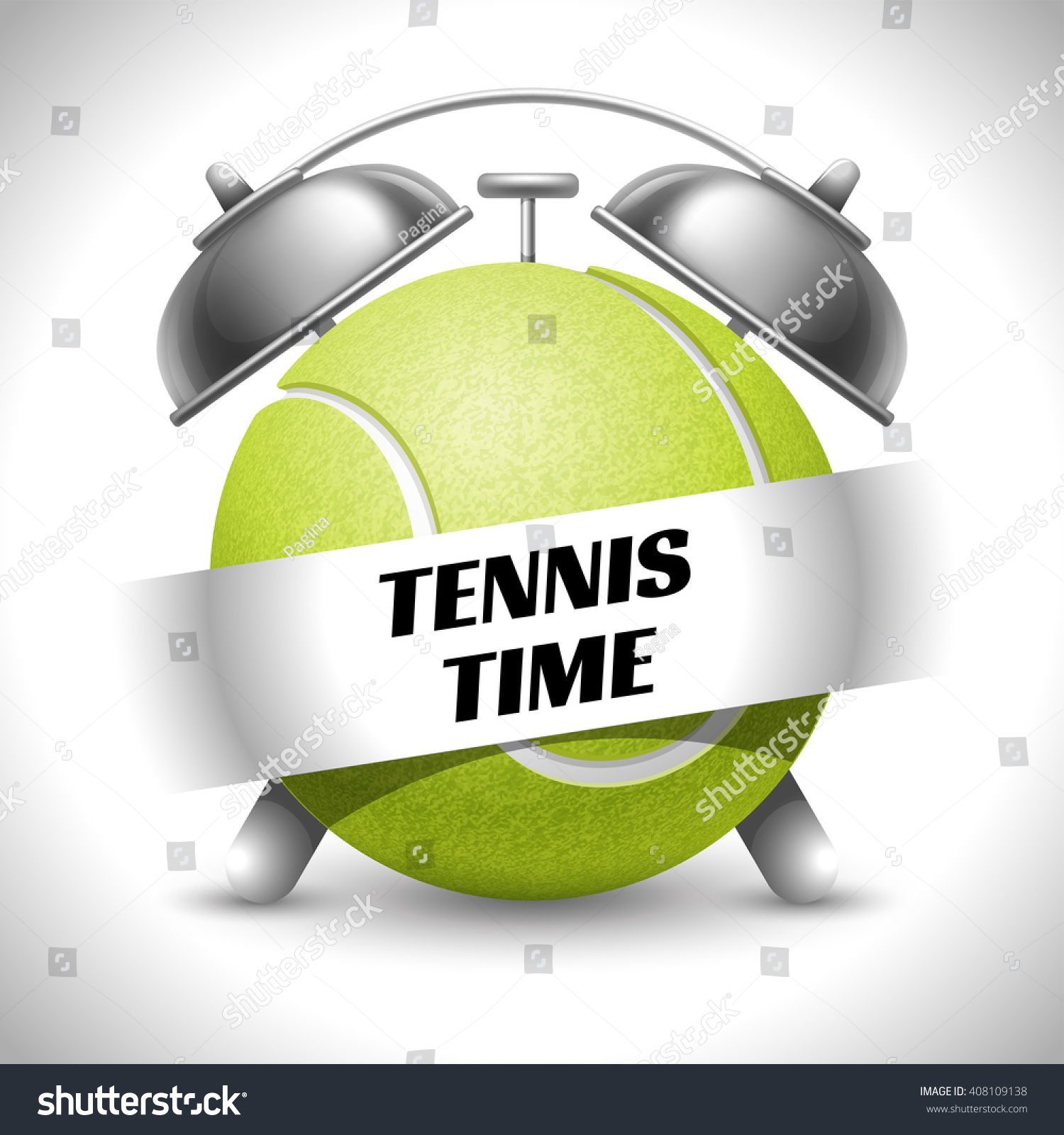 Tennis Time Concept On Sport Tennis Vectores En Stock 408109138 ...