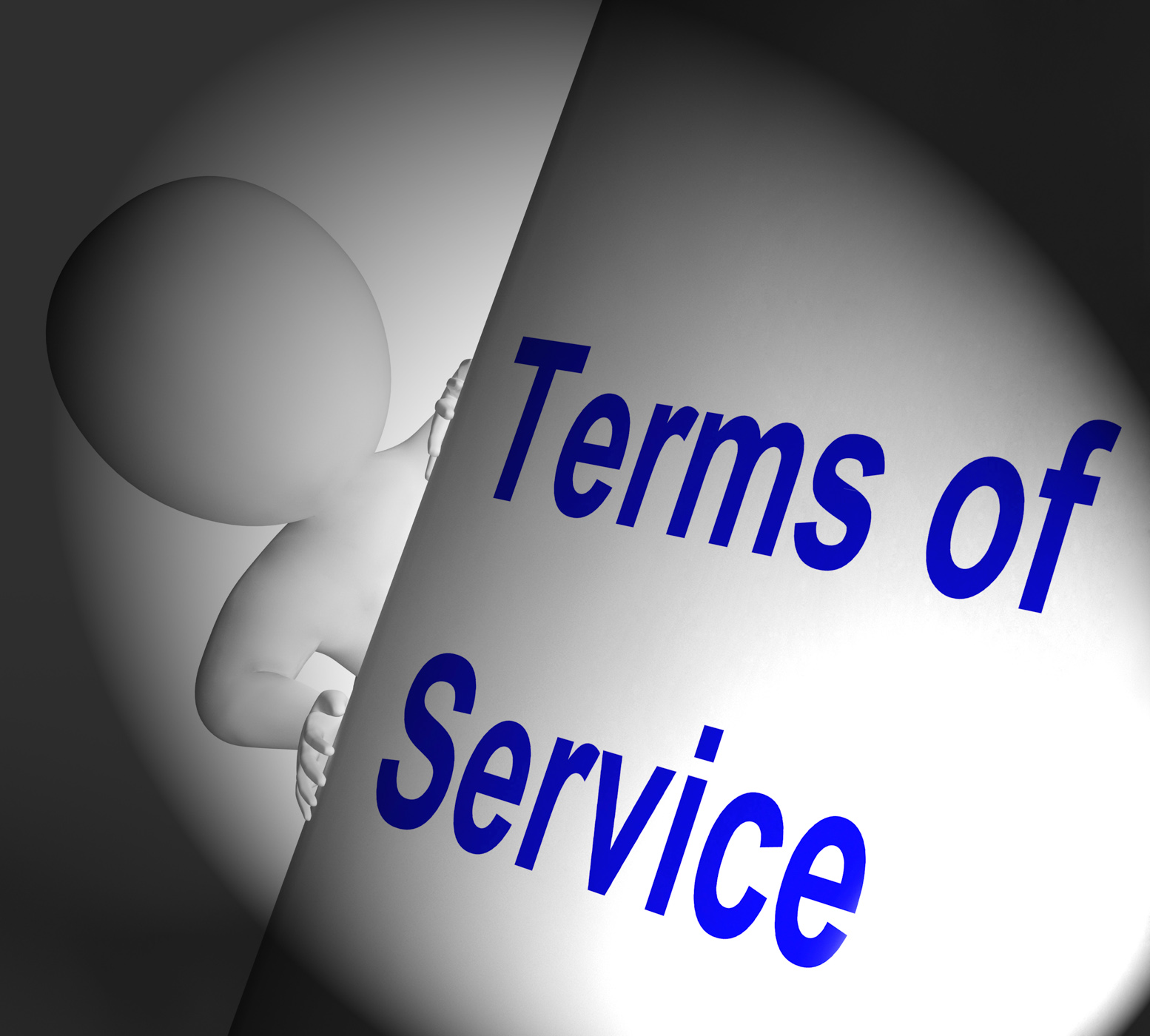 Terms of service sign displays user and provider agreement photo