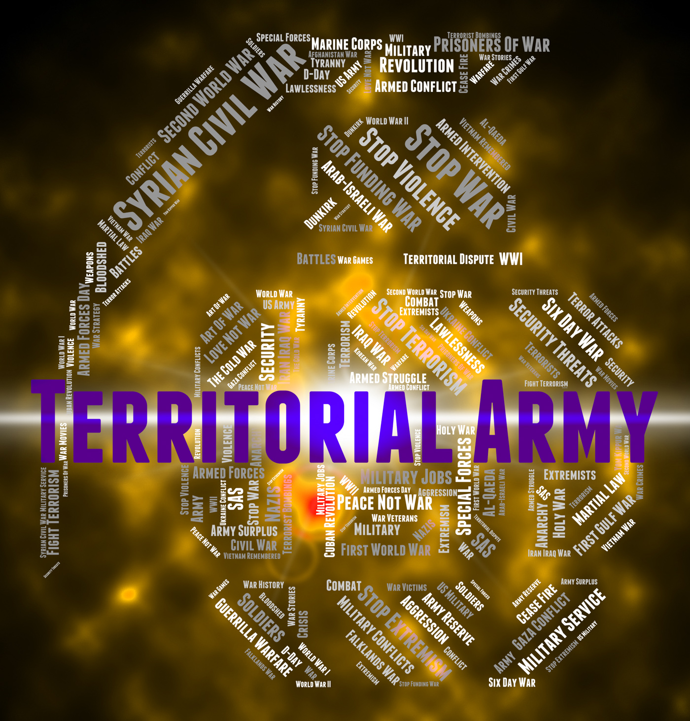 Territorial army indicates military action and volunteer photo