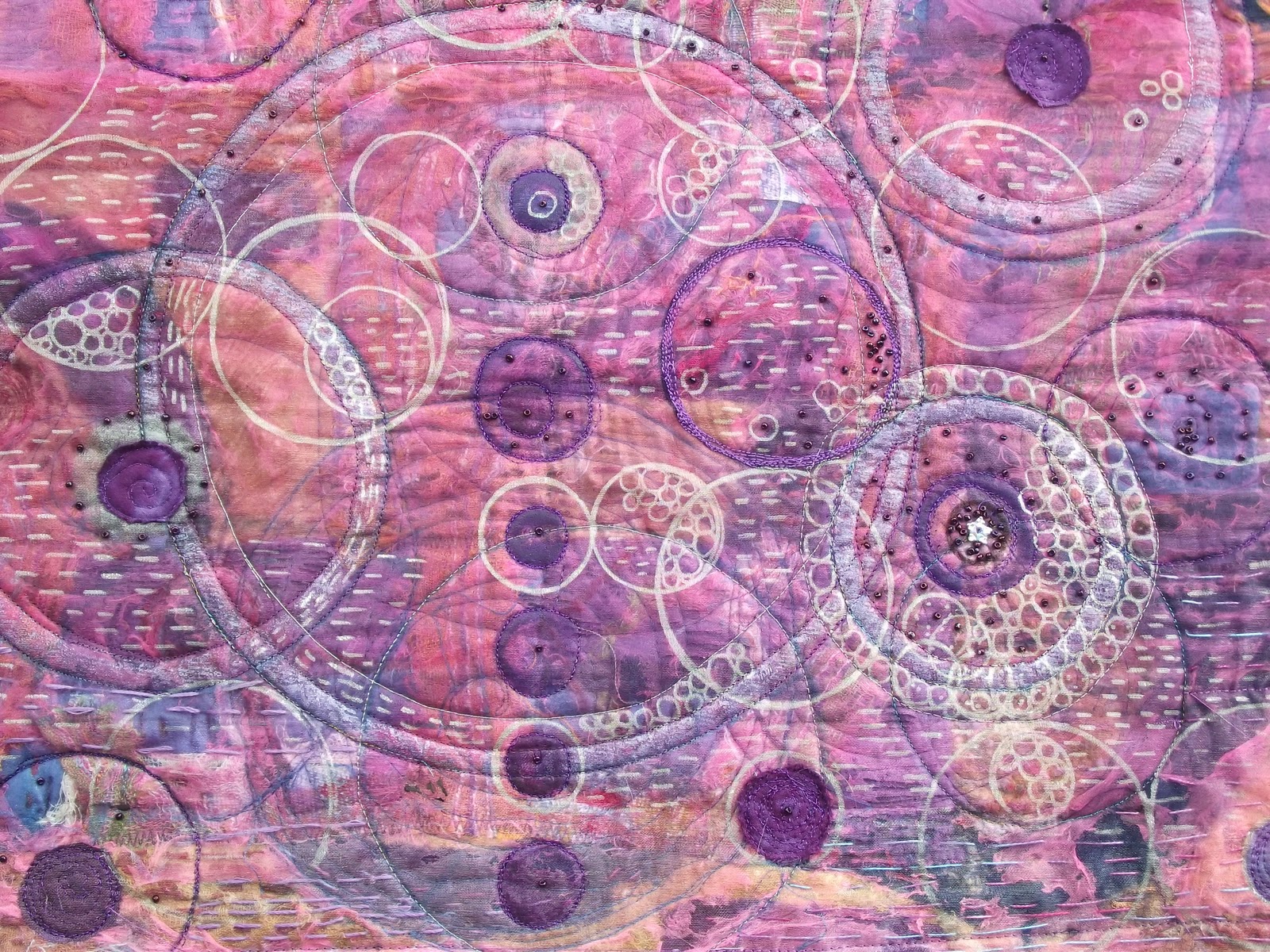 Sandra Scott Textile Artist: Purple circles
