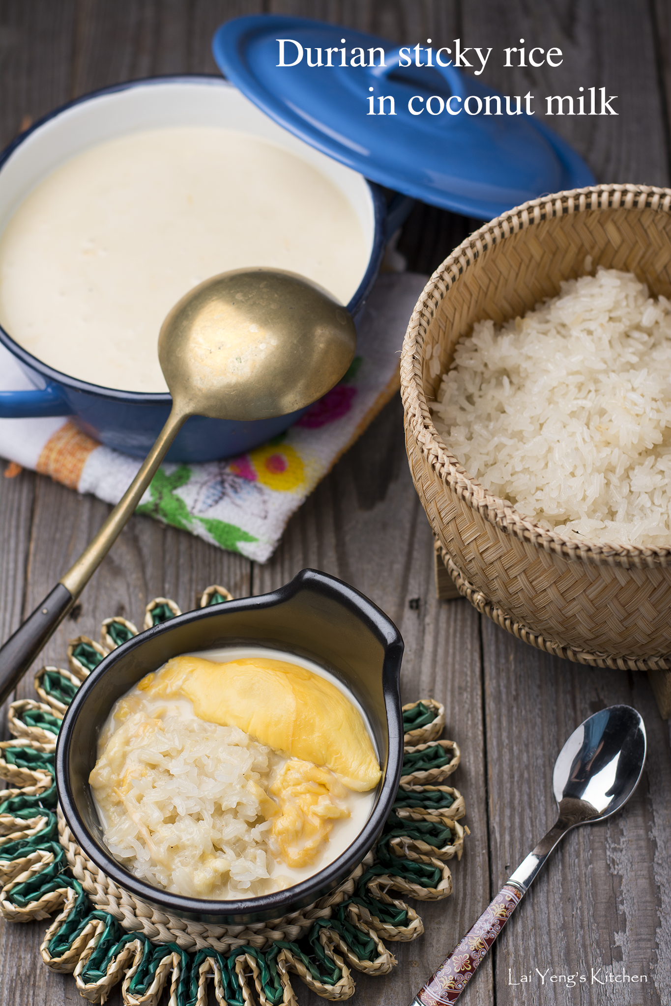 Durian sticky rice in coconut cream | Thai Food | Pinterest | Rice ...