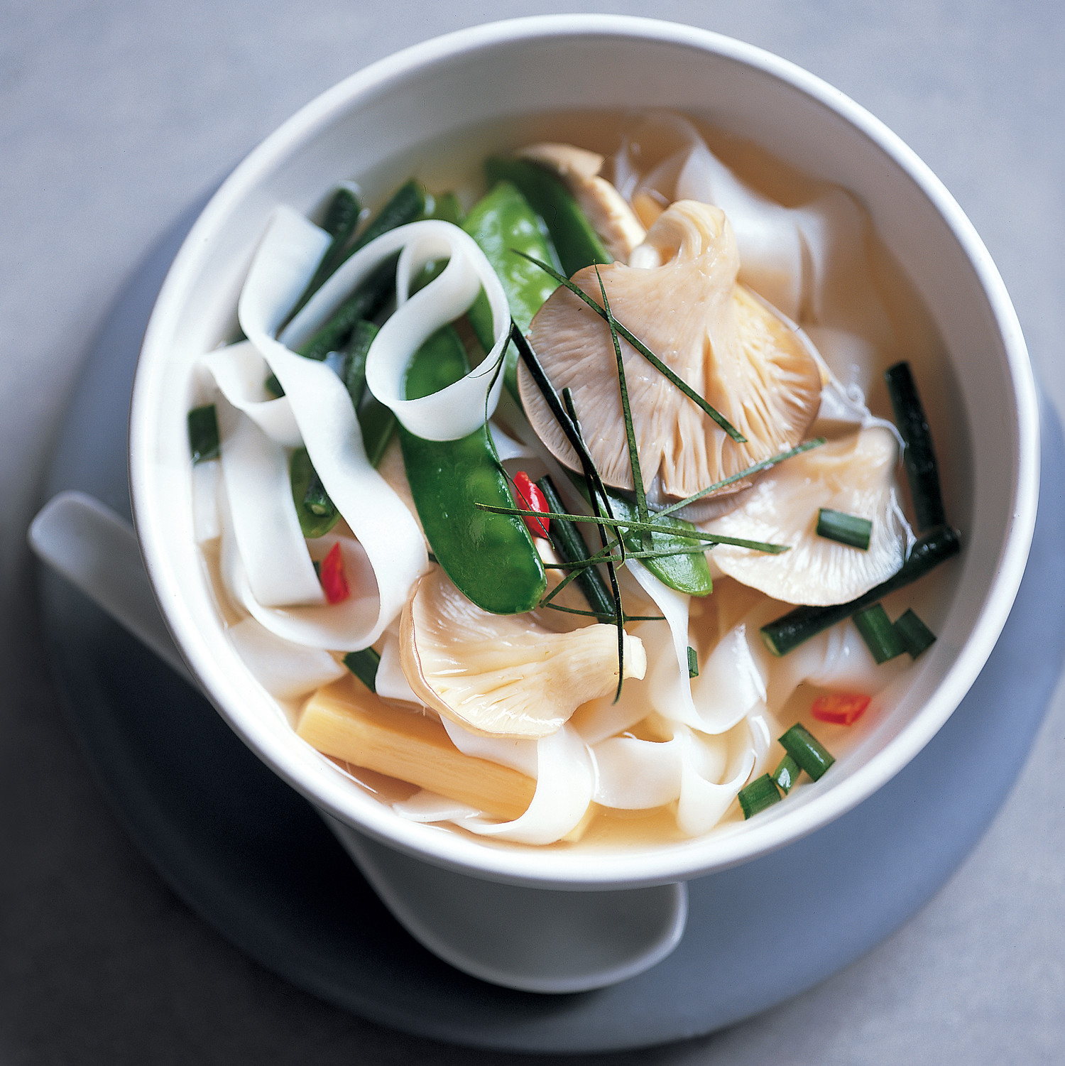 Thai Hot-and-Sour Chicken Soup with Wide Rice Sticks