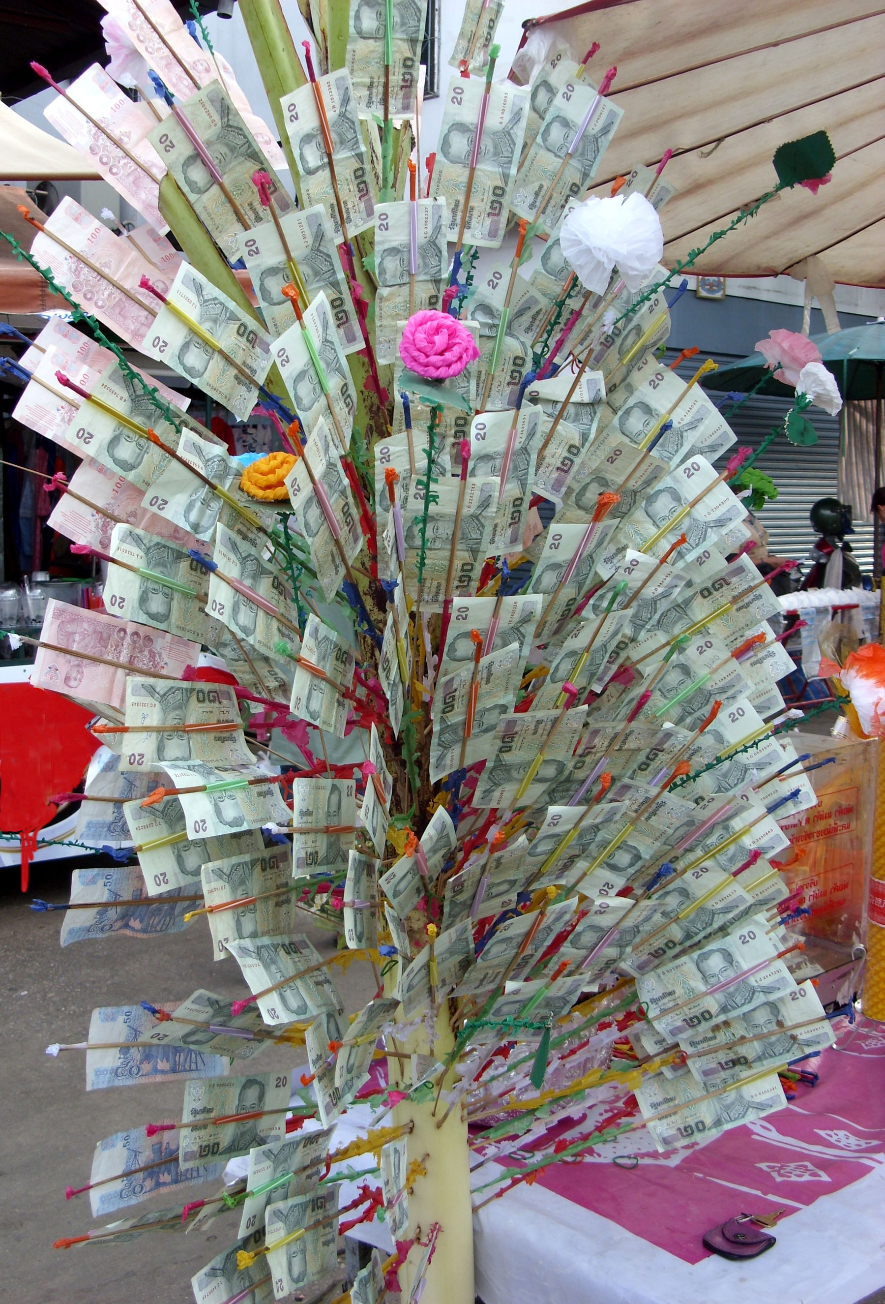 Thai Merit Tree, Banknotes, Buddhism, Buddhist, Cash, HQ Photo