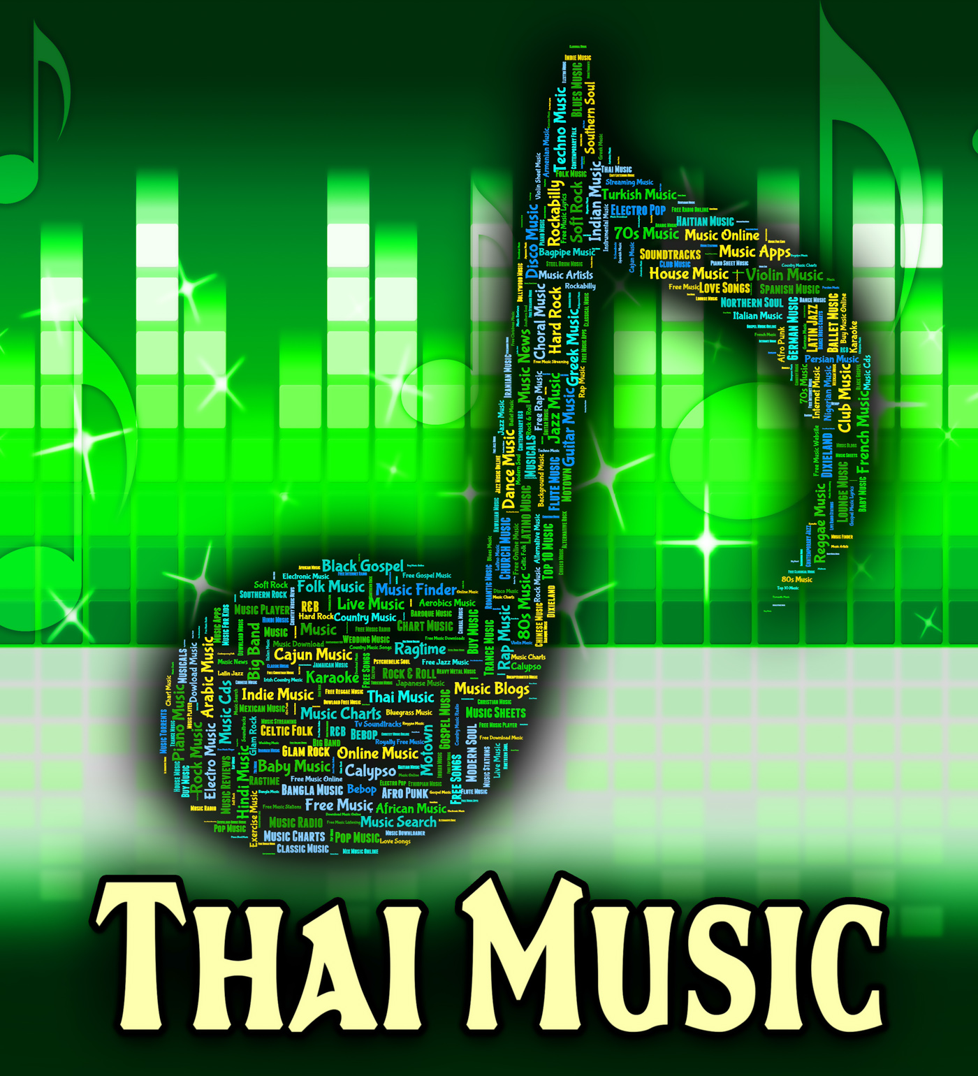 Thai music shows sound tracks and asian photo
