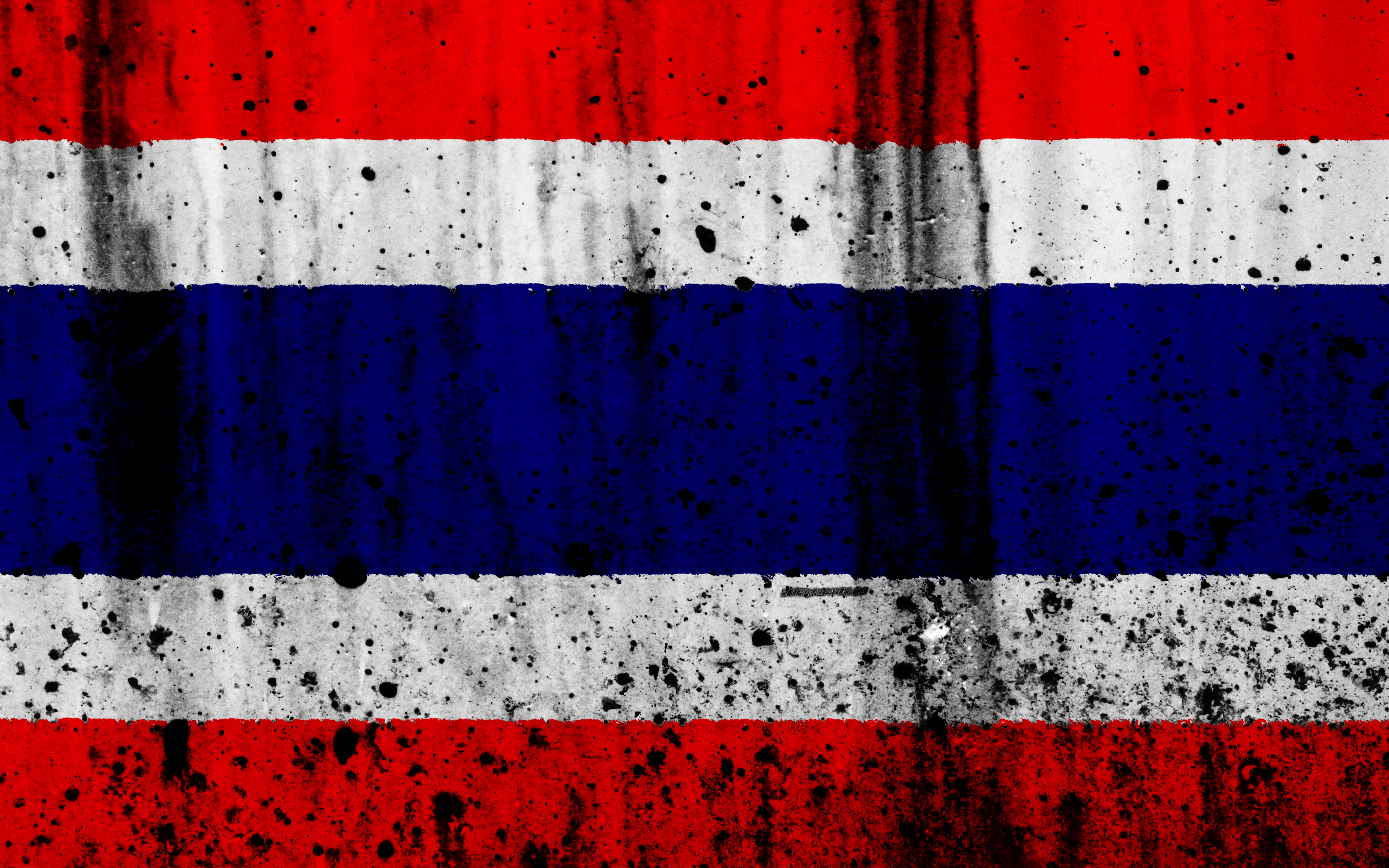 Download wallpapers Thai flag, 4k, grunge, flag of Thailand, Asia ...