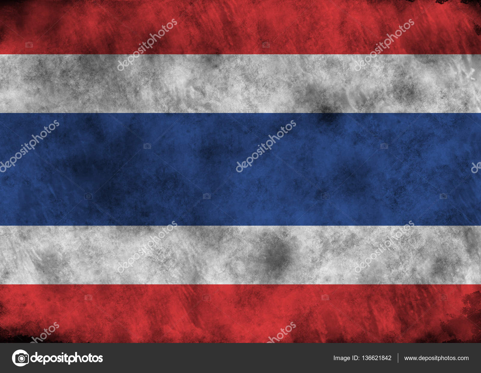 Grunge Thailand flag. — Stock Photo © firea #136621842