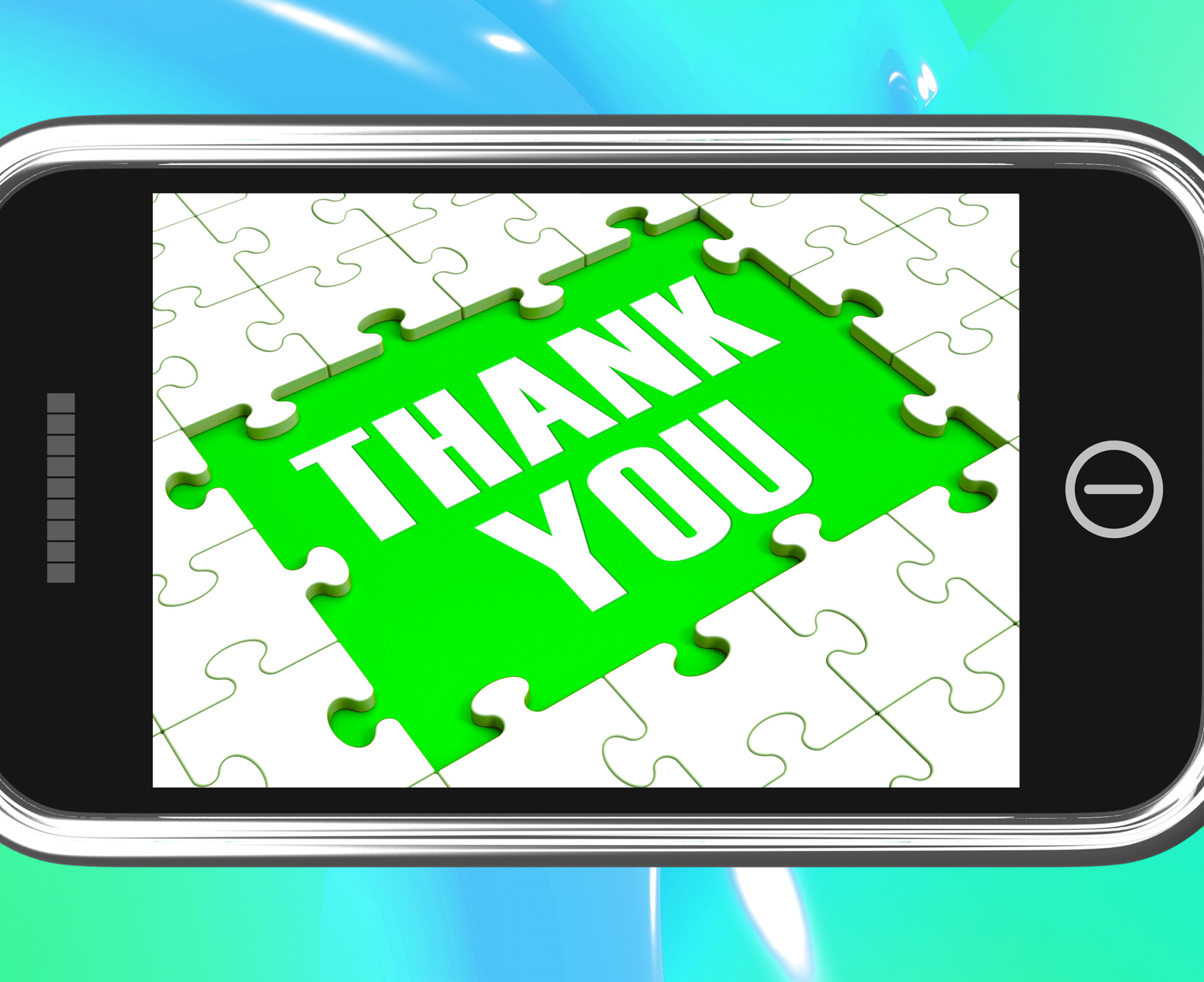 Thank you on smartphone shows gratitude texts and appreciation photo