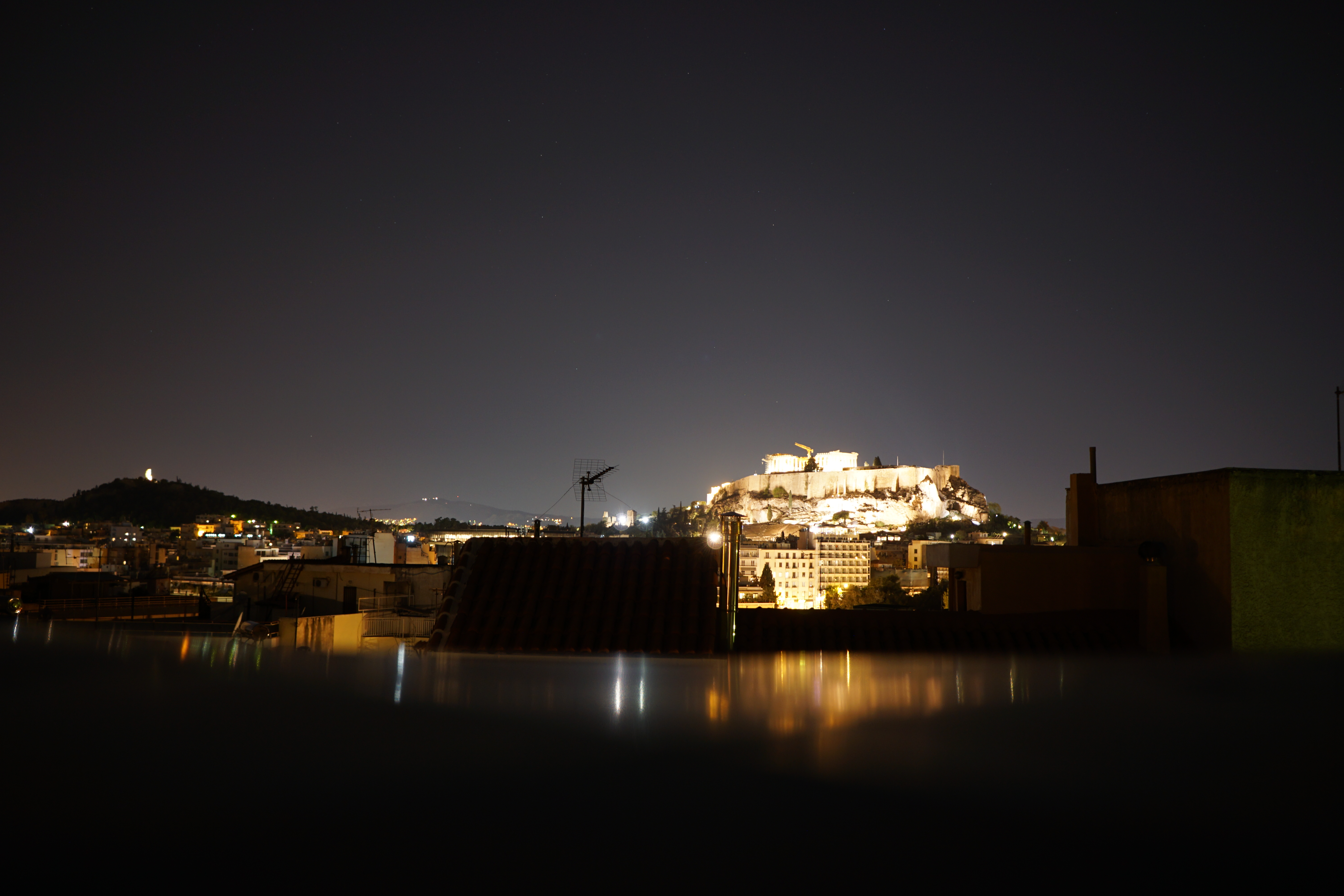 The acropolis at night photo