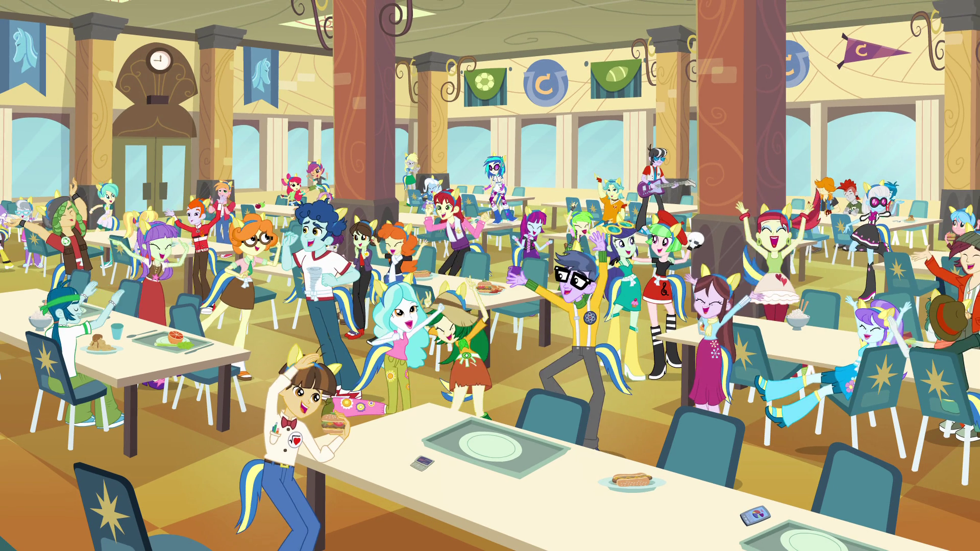 Image - Students dancing in the cafeteria EG.png | My Little Pony ...