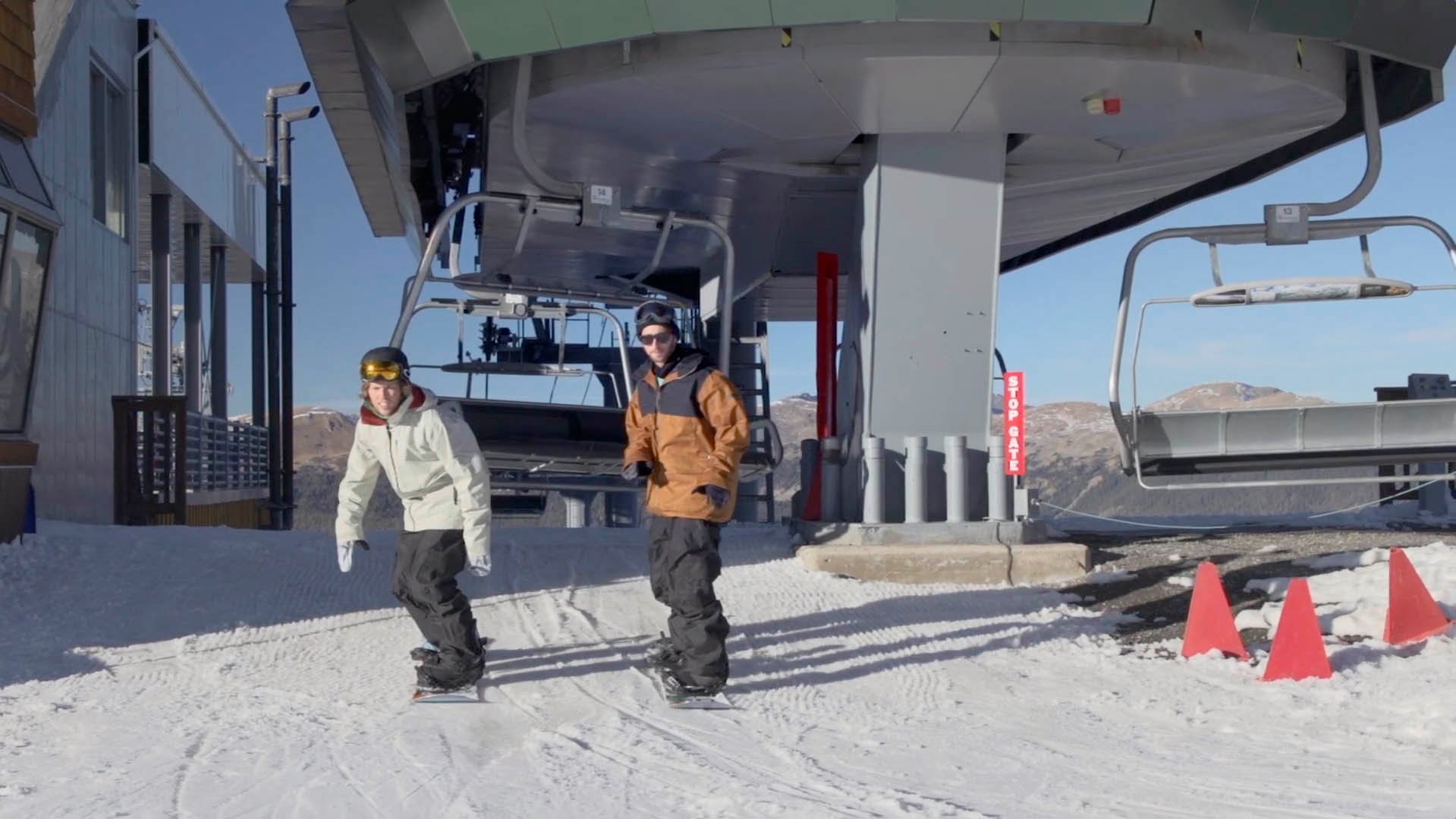 How To Get On And Off a Chair Lift w/ Kevin Pearce and Jack Mitrani ...