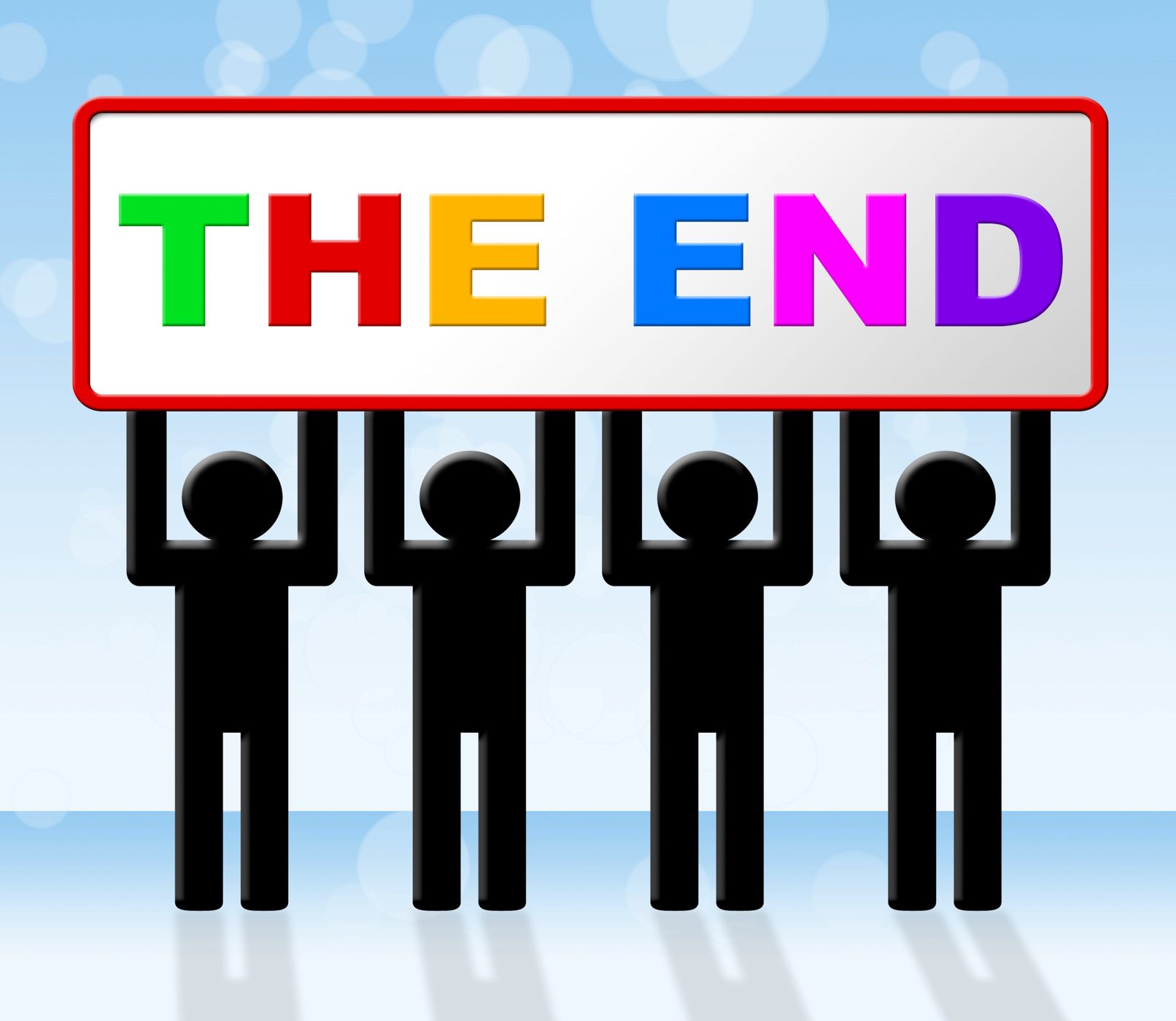 The end means final expiration and conclusion photo