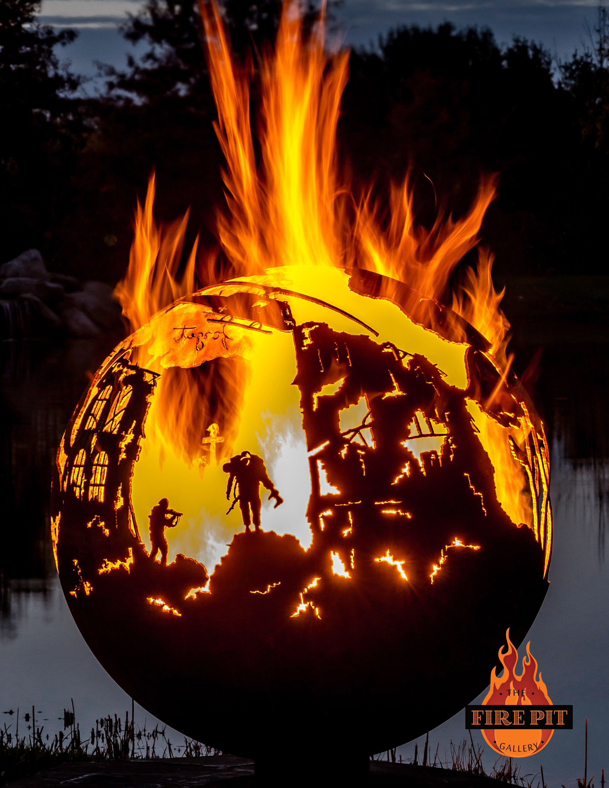 Lest We Forget - Remembrance Day Fire Pit Sphere | The Fire Pit ...