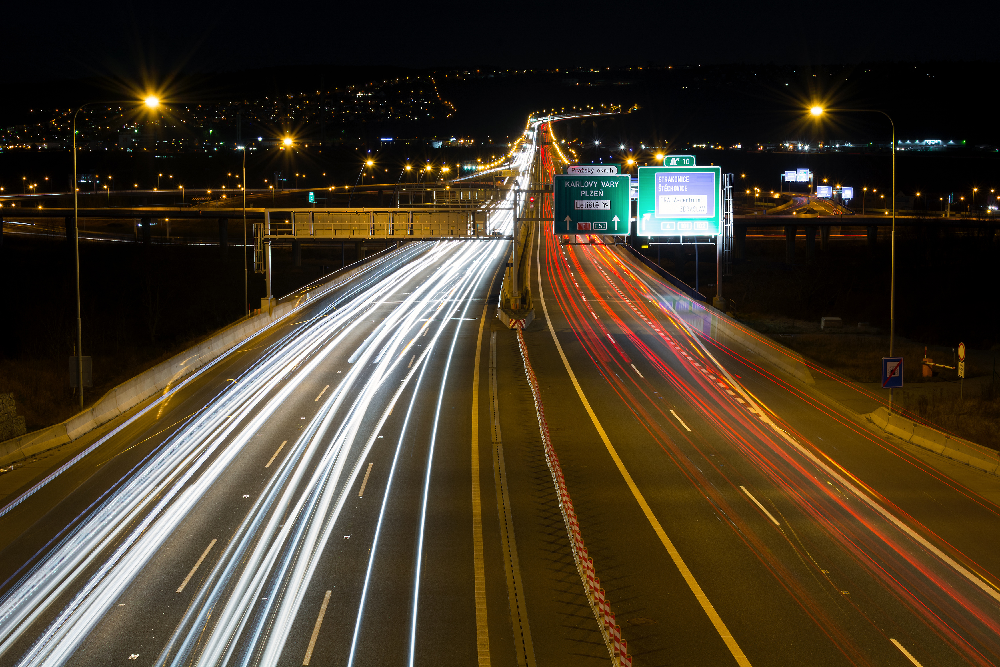 Free Image: Light Trails on the Highway | Libreshot Public Domain Photos