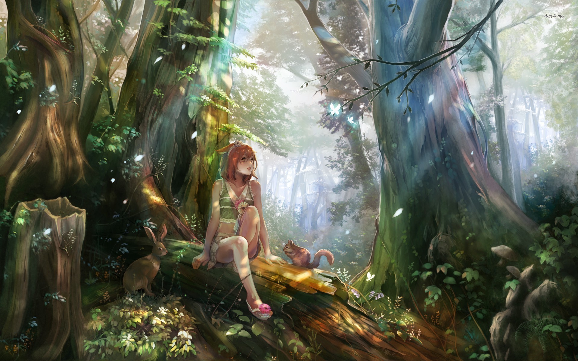 Girl in the magical forest wallpaper - Anime wallpapers - #15970