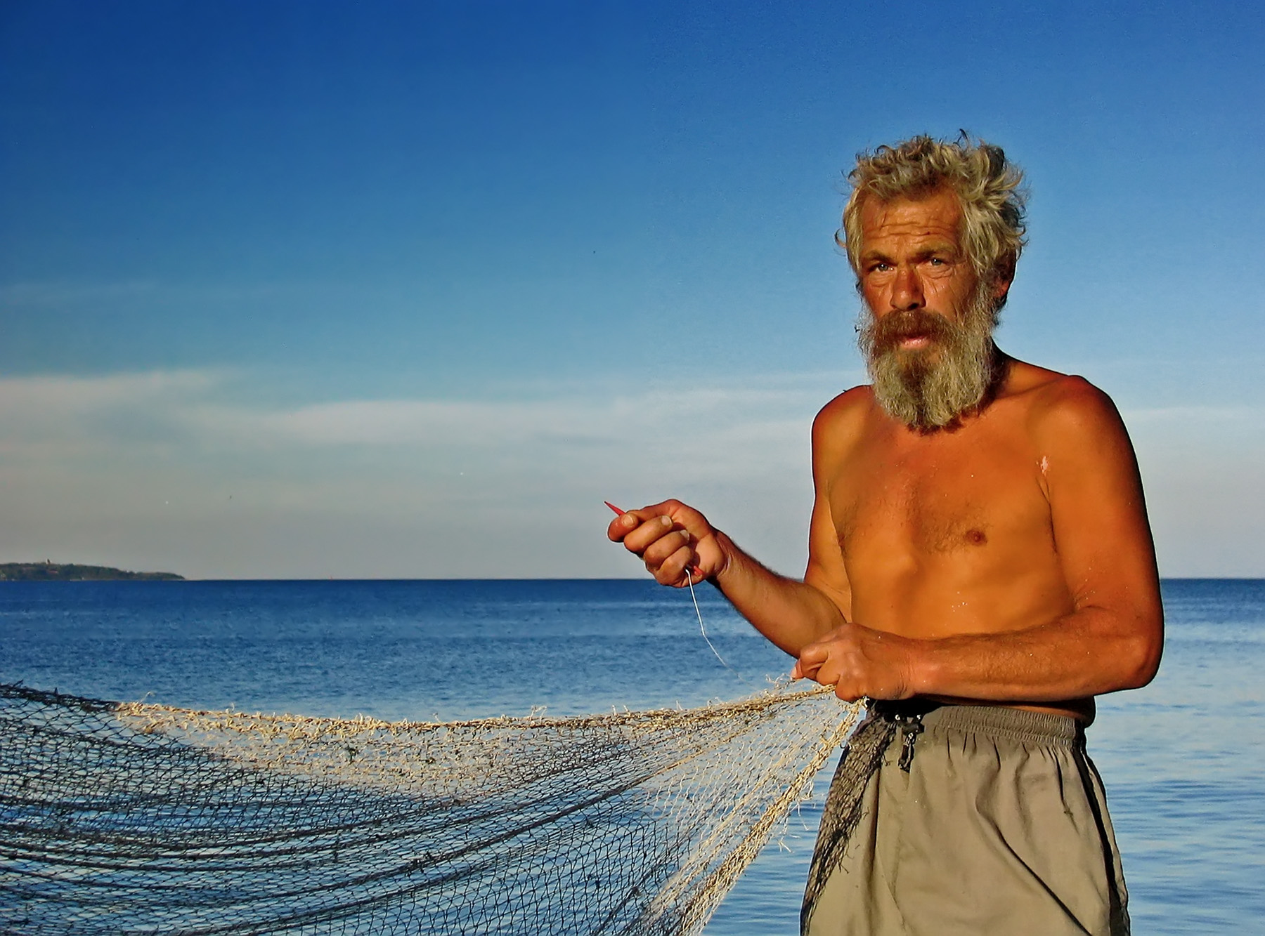 The old Man and the Sea, Blue, Bspo06, Fisherman, Male, HQ Photo
