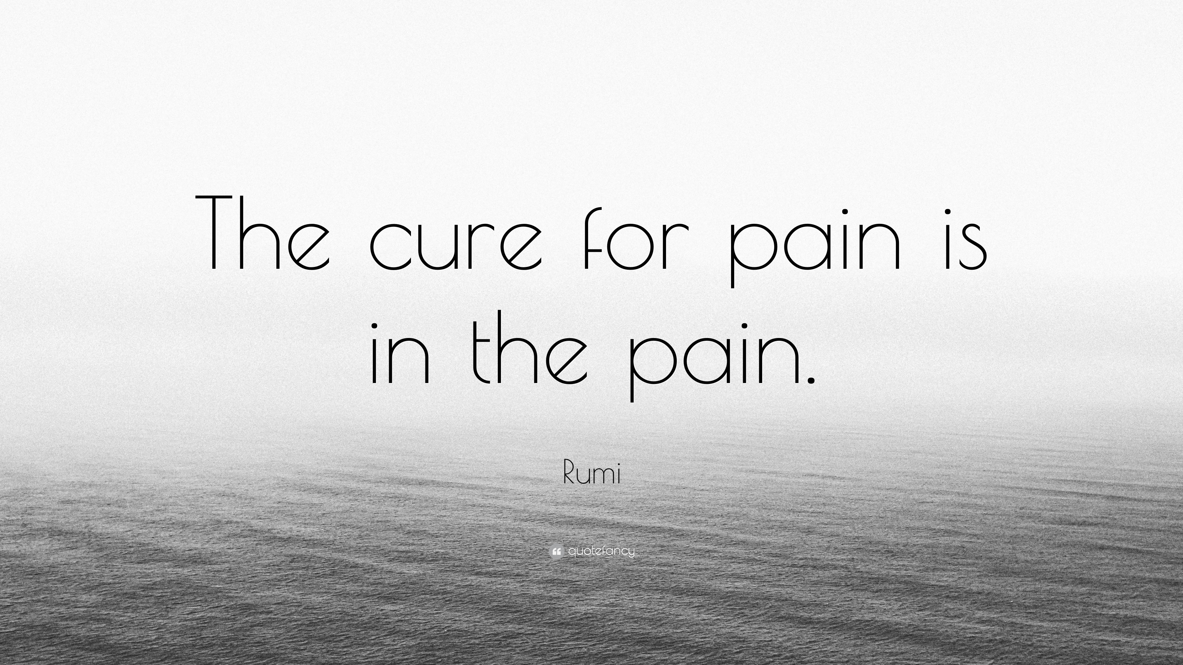 Rumi Quote: “The cure for pain is in the pain.” (12 wallpapers ...