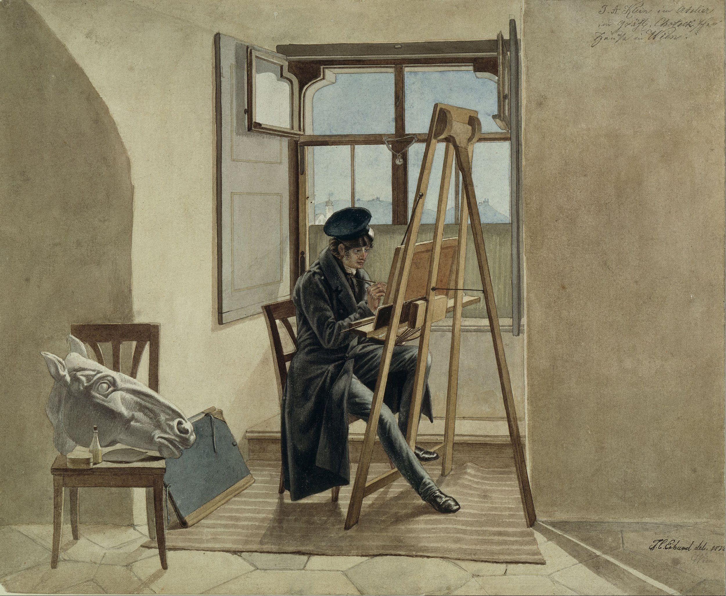 File:Johann Christoph Erhard - The Painter Johann Adam Klein at the ...