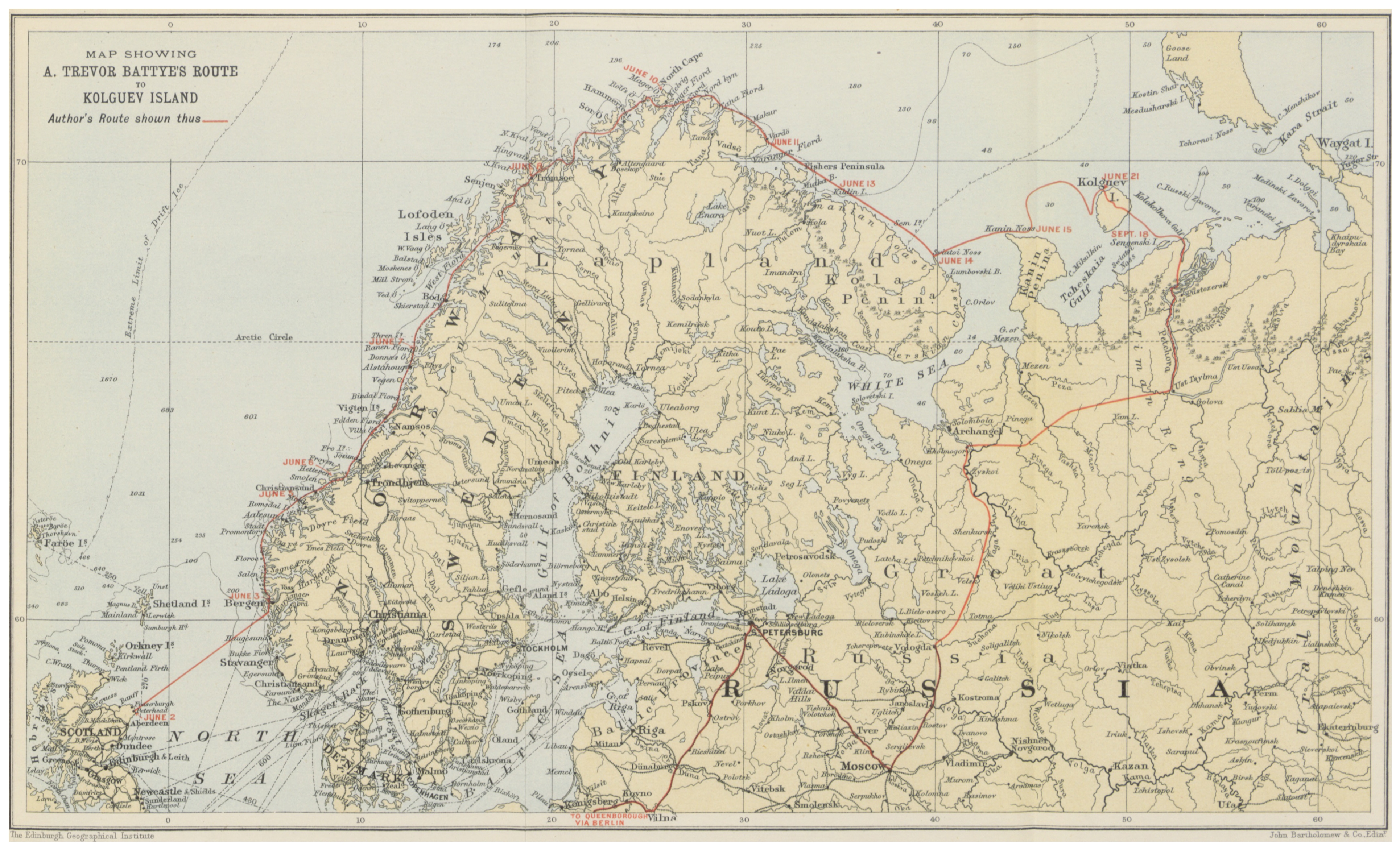 File:TB(1895) p593 Map showing the Route to Kolguev Island and ...