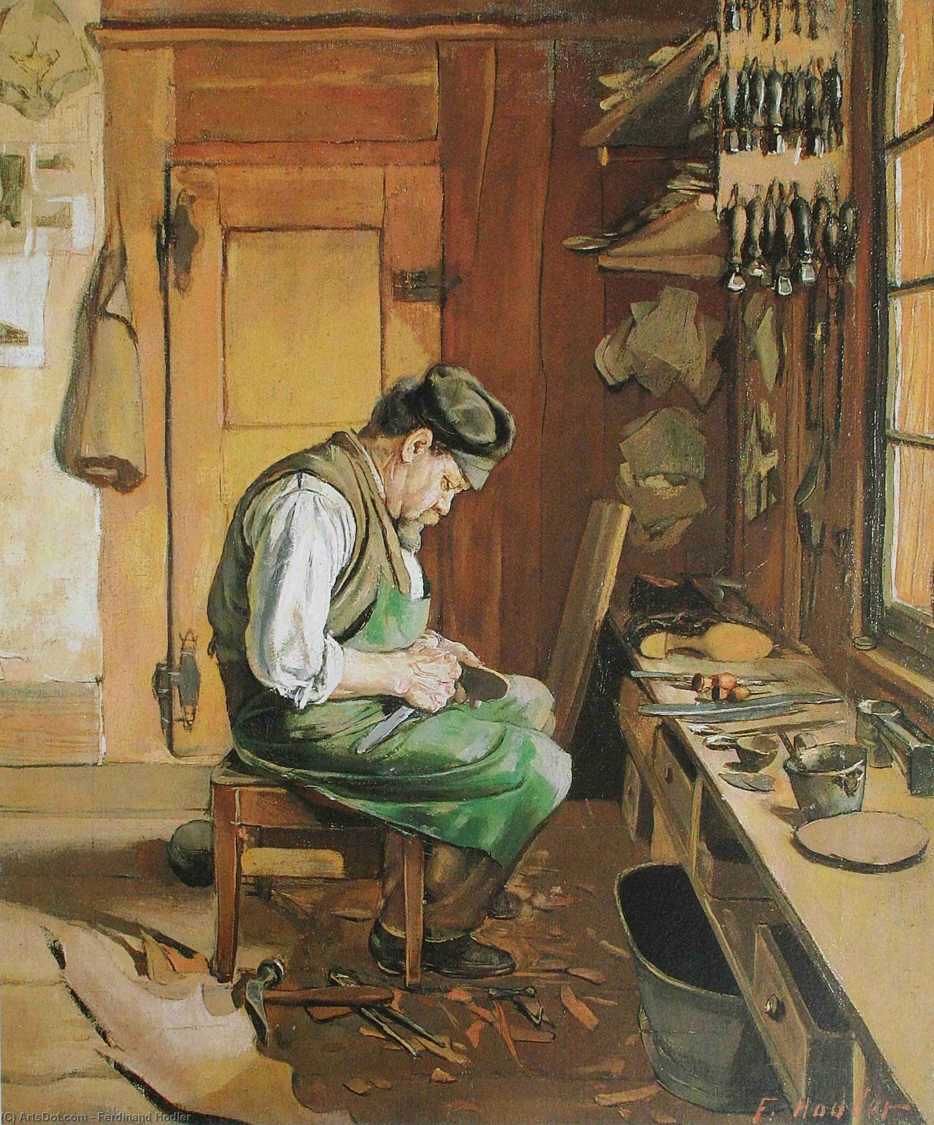 The shoemaker - Ferdinand Hodler | Wikioo.org - The Encyclopedia of ...