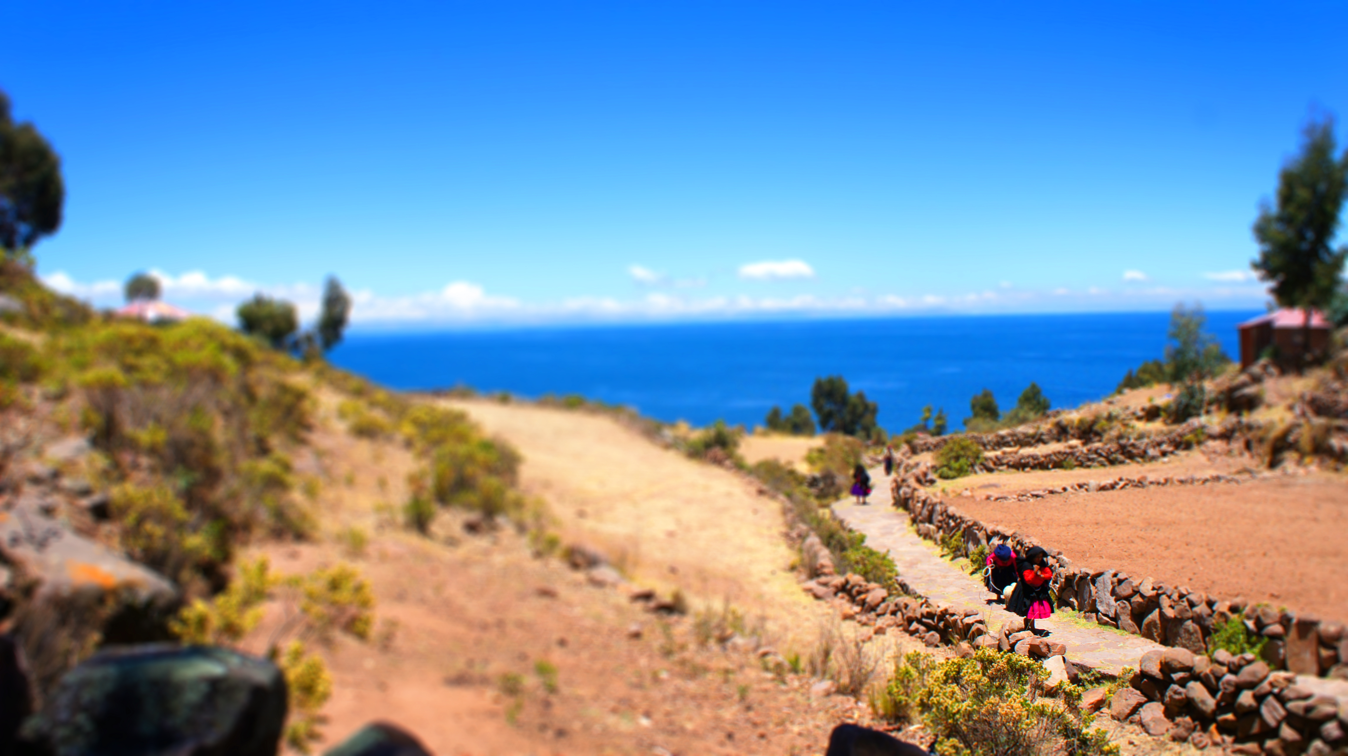 The trails of lake titicaca photo