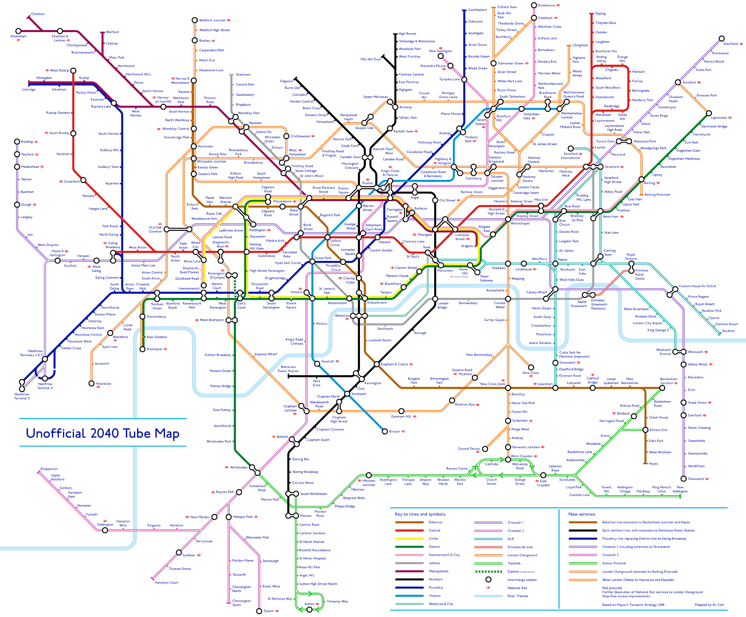 This Is What The Tube Map Could Look Like In 2040 | Londonist