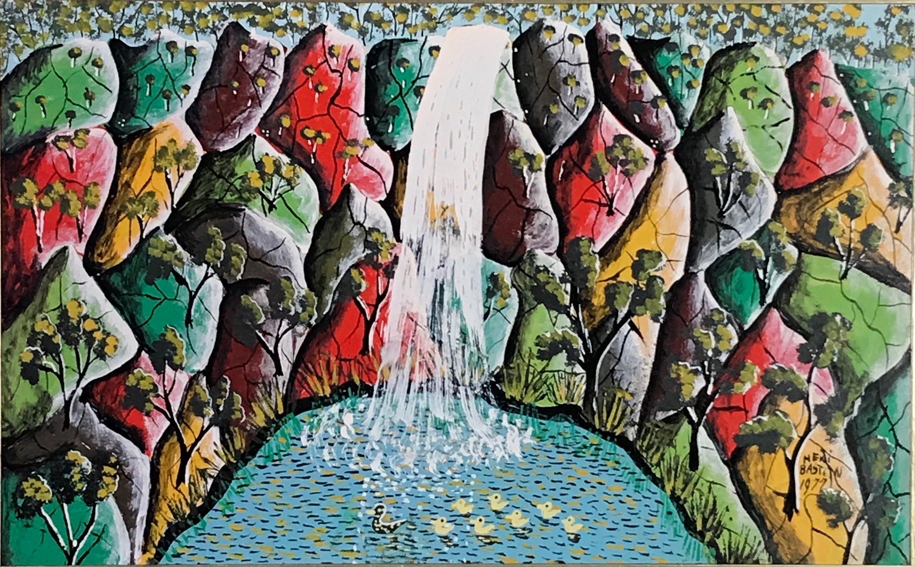 The Waterfall by Henri Bastin - Art from Cooks Hill Galleries