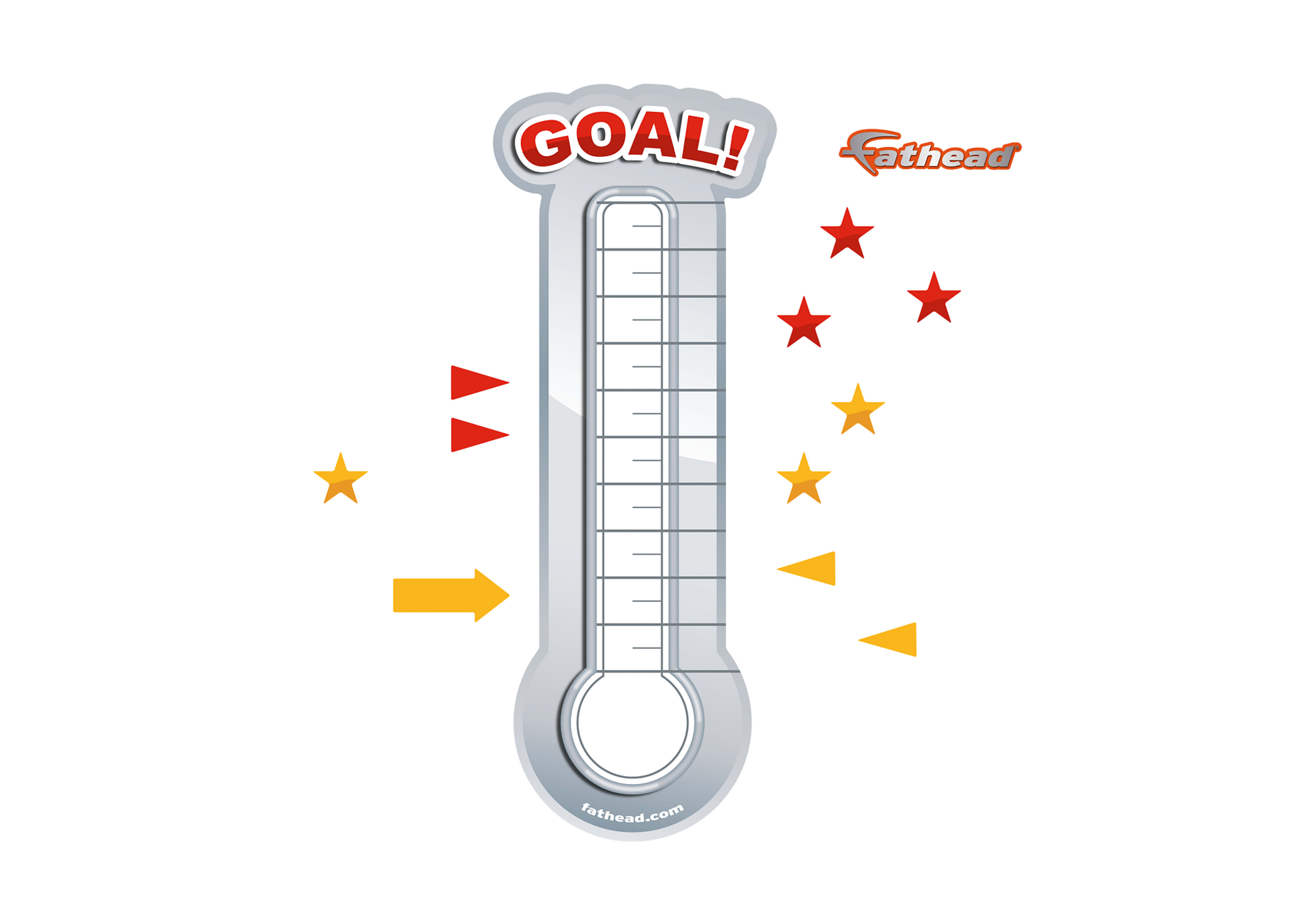 Dry Erase Goal Thermometer Wall Decal | Shop Fathead® for Dry Erase ...