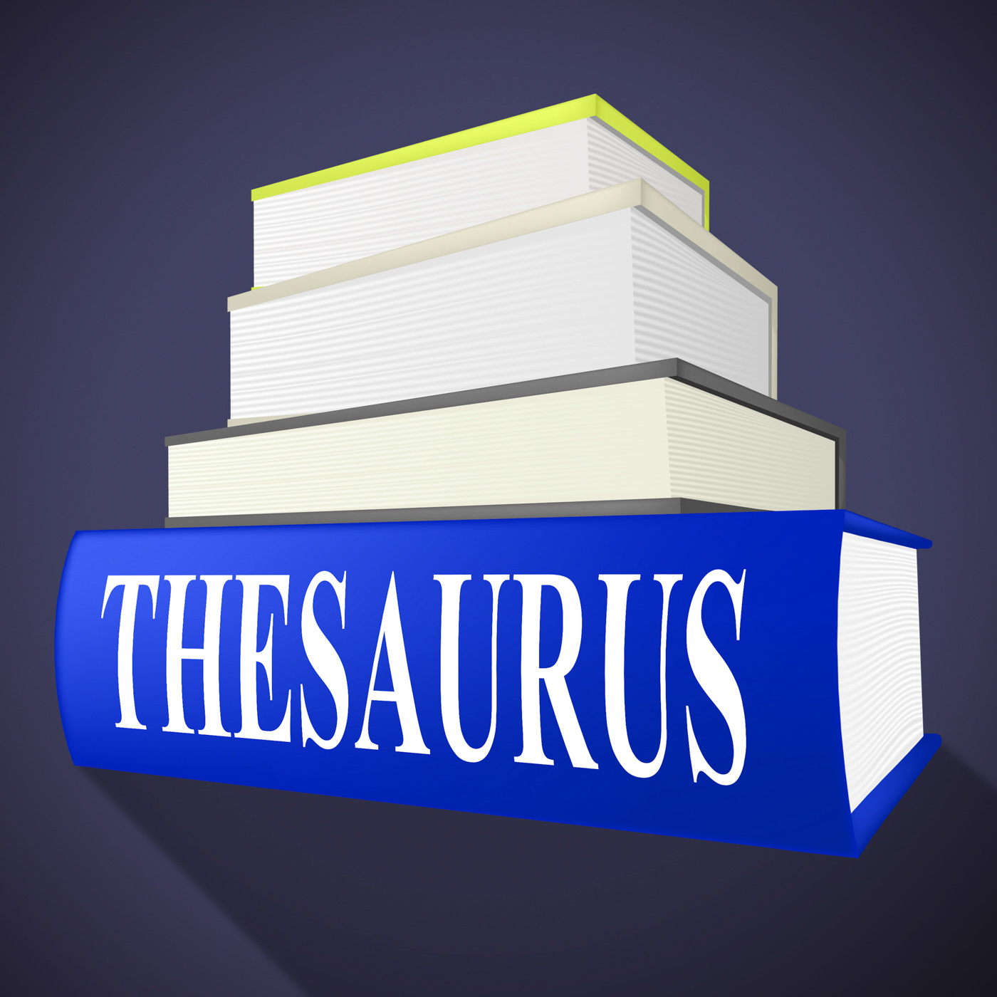 Thesaurus book indicates linguistics language and synonym photo