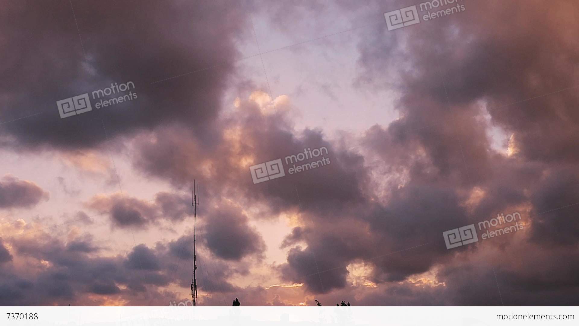 Sunset In Jerusalem; Thick Clouds Passing By - Time Lapse Stock ...